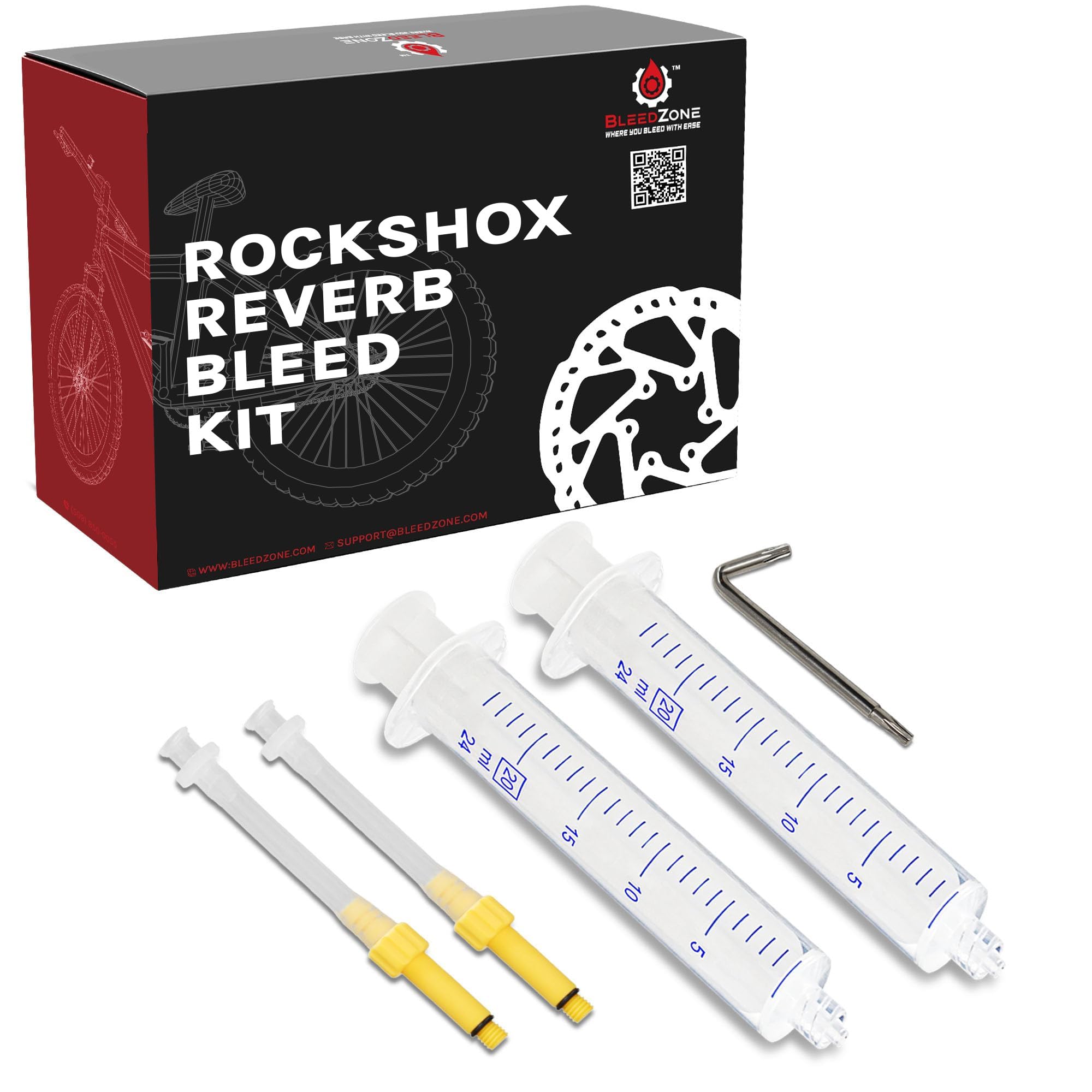 BleedZone Reverb Bleed Kit Compatible with RockShox Stealth and X-Loc Set