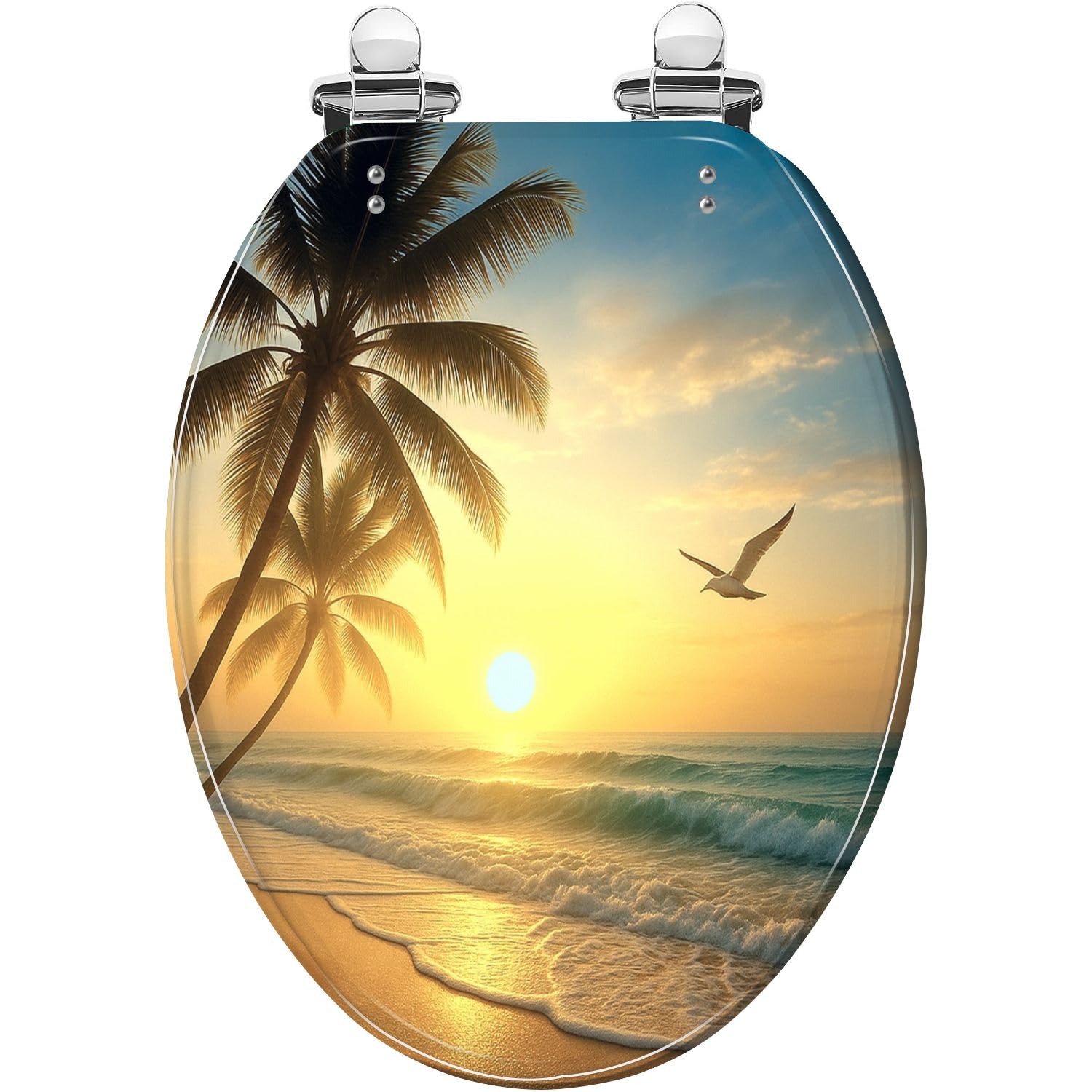 Elongated Toilet seat, Quiet Close Clean Install, Adjustable, Lightweight, Durable, Portable, User-Friendly, Compact, Resin, Quick, Release
