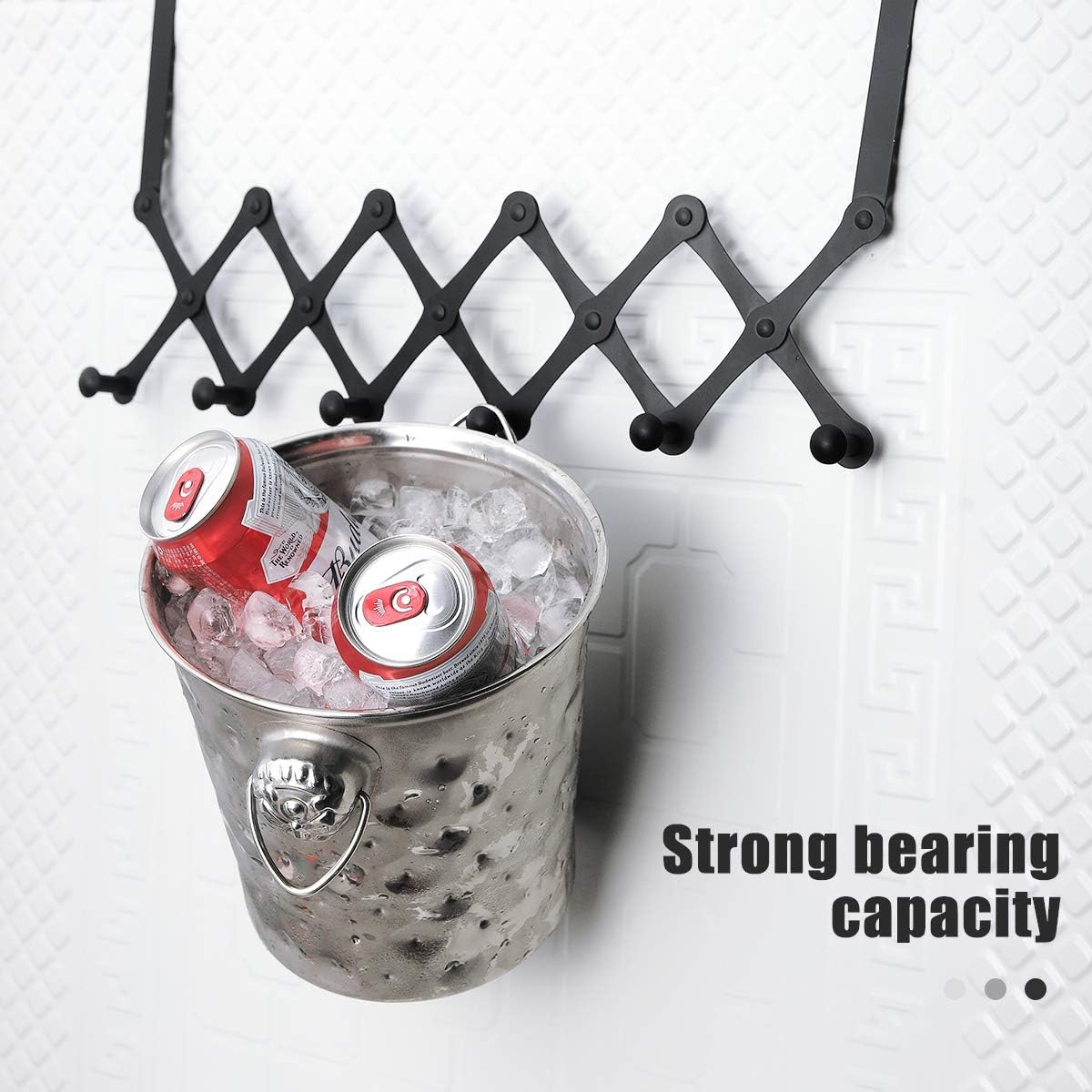 Get Popular Offer Aikaplus Over The Door Hook Hanger, Expandable Heavy-Duty Organizer Rack for Coats, Hoodies, Hats, Scarves, Leashes, Bath Towels,Towel, Bag, Robe - 6 Peg Hooks, Stainless Steel (Black - 6 Hook)