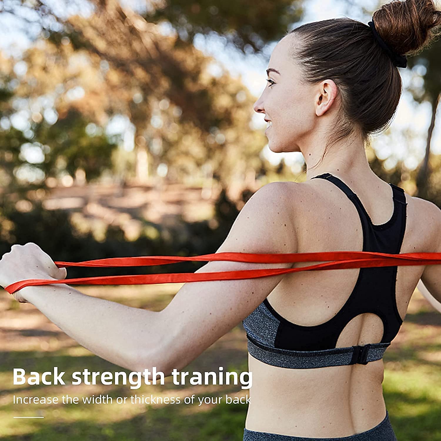 Bandas de Resistencia - Bandas Elásticas de Látex Natural, Cintas Elásticas para Estiramiento Corporal, Levantamiento de Pesas, Entrenamiento Físico, con Bolsa de Transporte y Guía de Entrenamiento