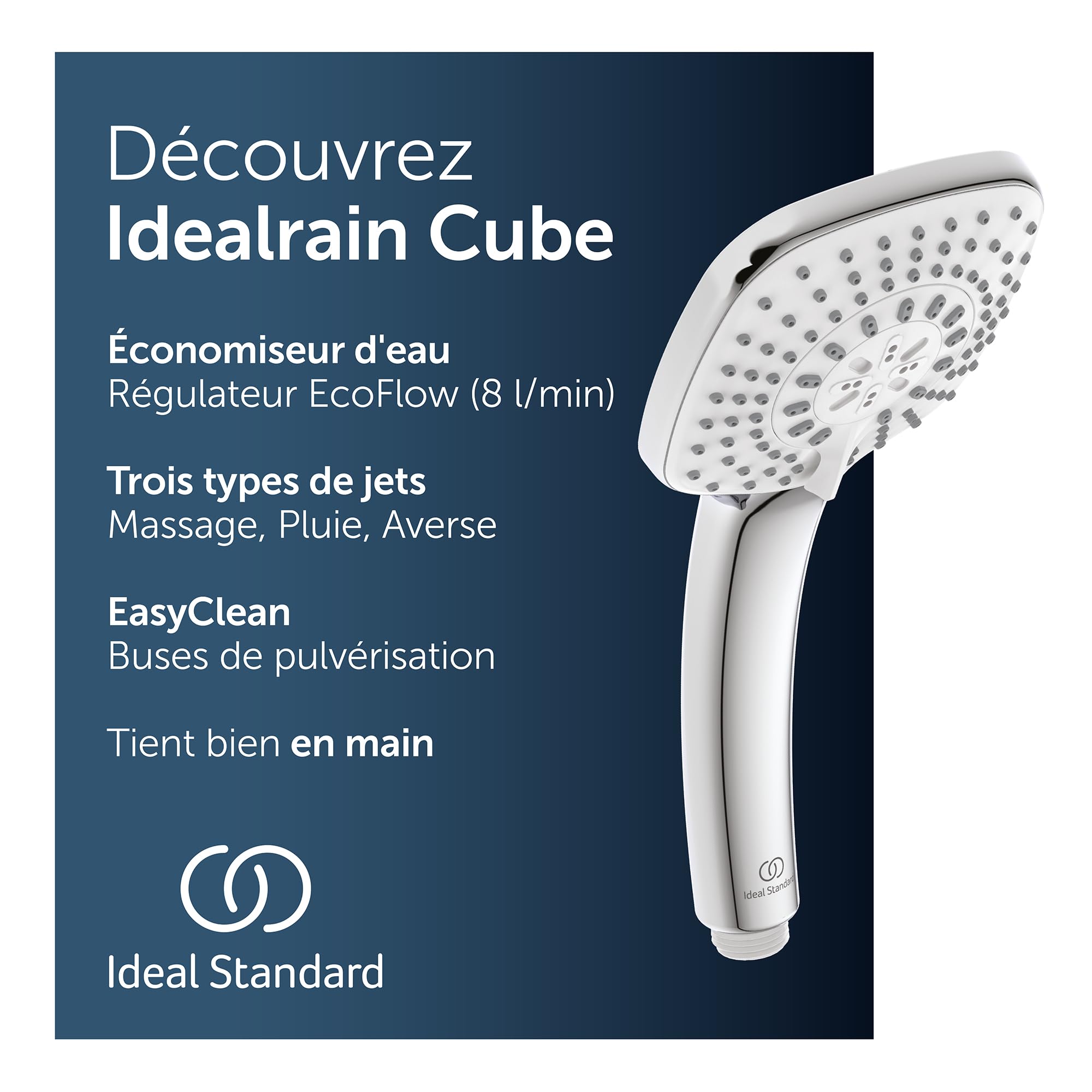 Ideal Standard B0003AA Idealrain Cube Douchette, Chromé