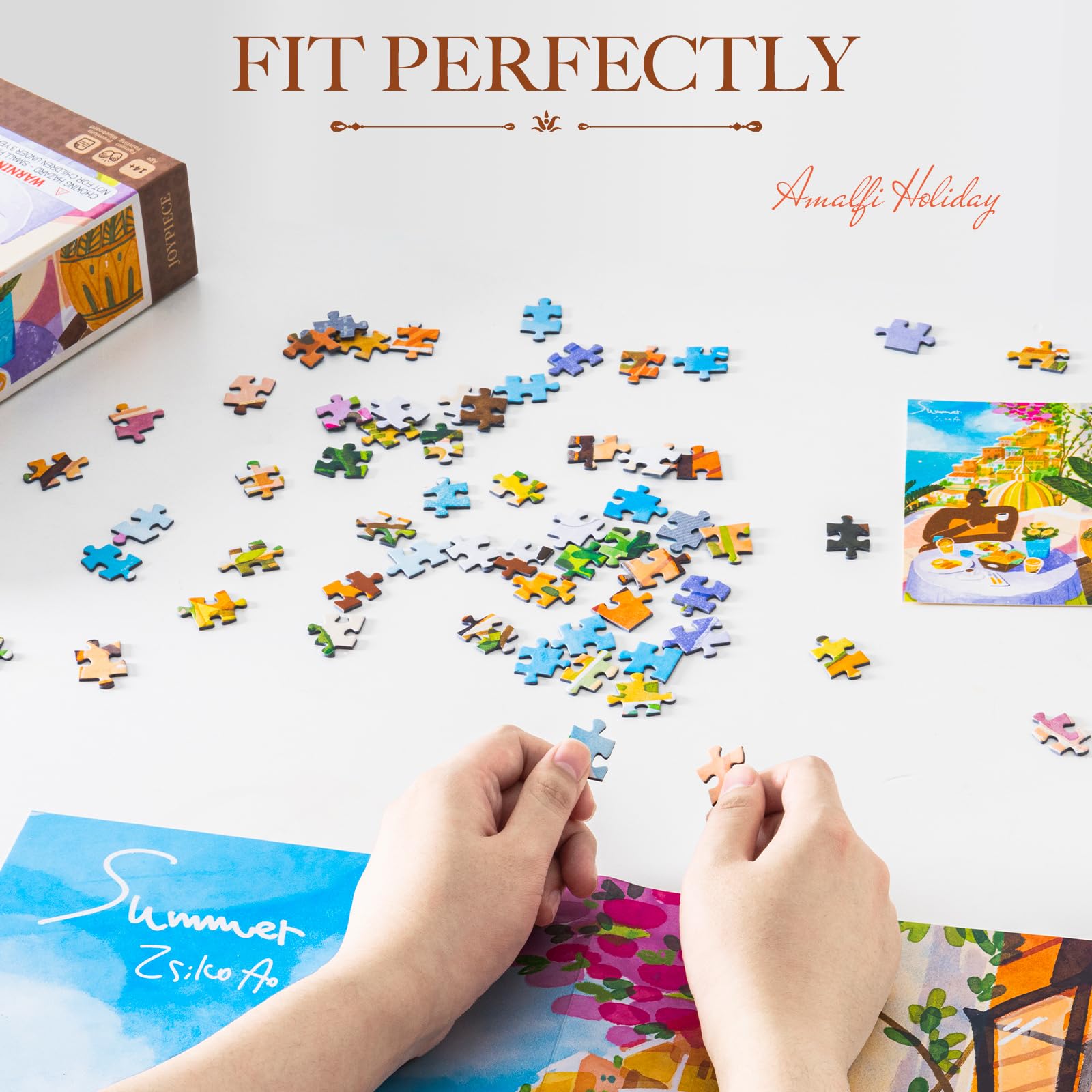 ROWOOD Puzzle da 1000 pezzi per adulti bambini, gioco impegnativo, giocattolo educativo, puzzle regali per donne uomini, vacanze amalfi