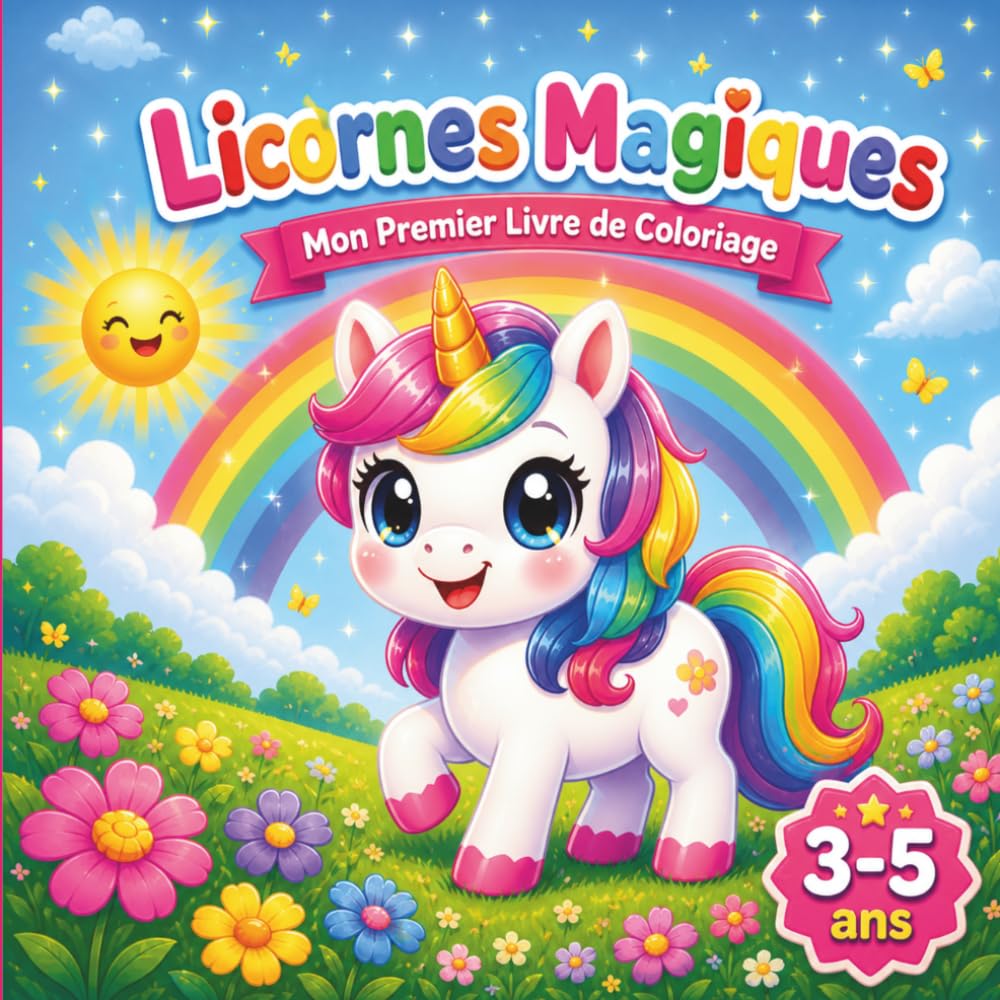 Licornes Magiques – Mon premier livre de coloriage: Livre de coloriage Licornes pour enfants 3 à 5 ans