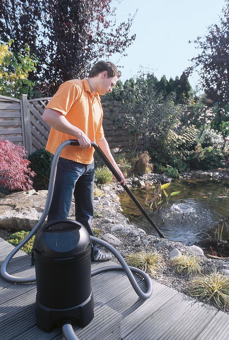 Pontec 50754 PondoMatic 1400 W, 3000 l/h - Aspirador de lodos de estanque para una limpieza fácil y eficaz de estanque de jardín, estanque de natación, estanque de peces, piscina