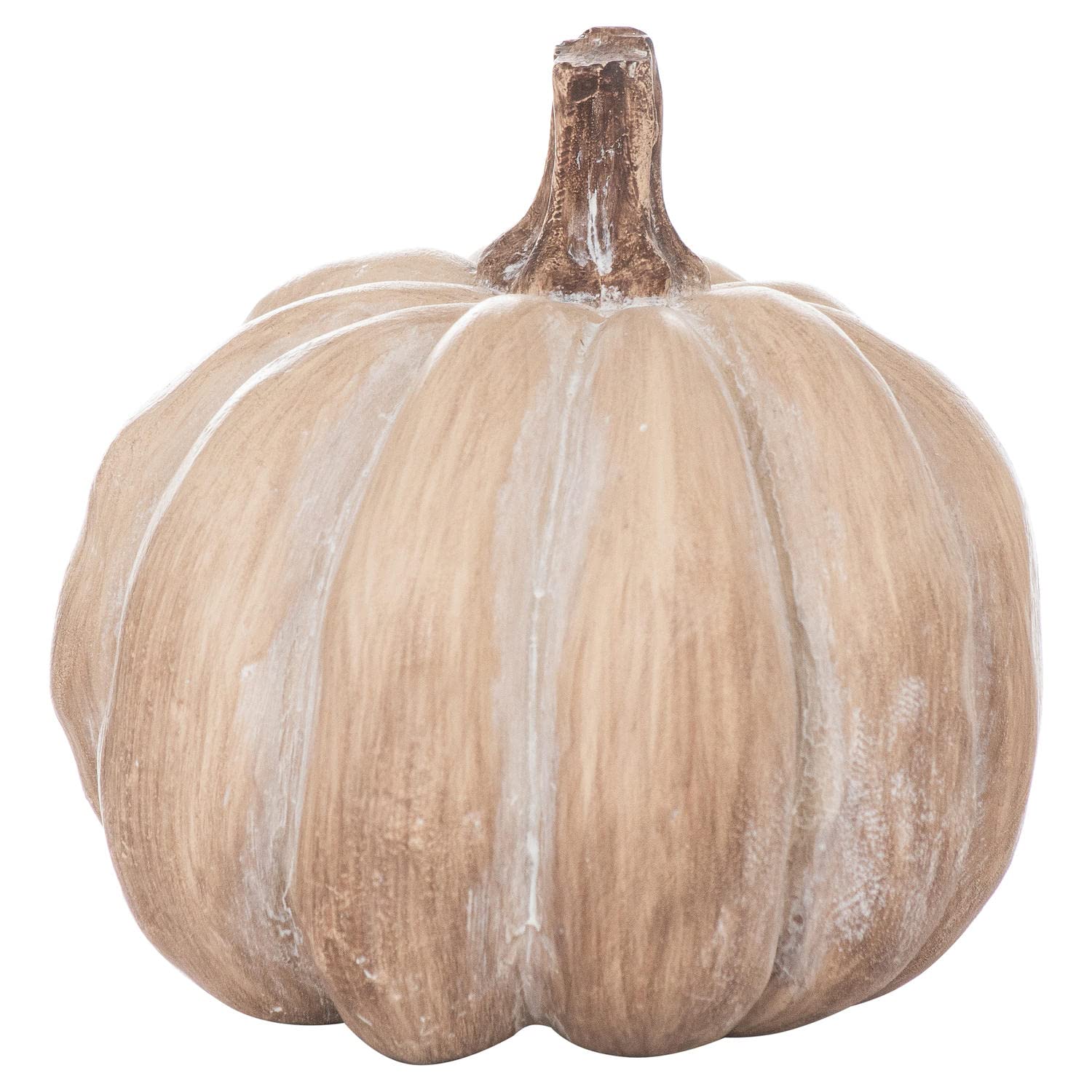 Hill Interiors Mixed Set Of Six Carved Wood Effect Pumpkins
