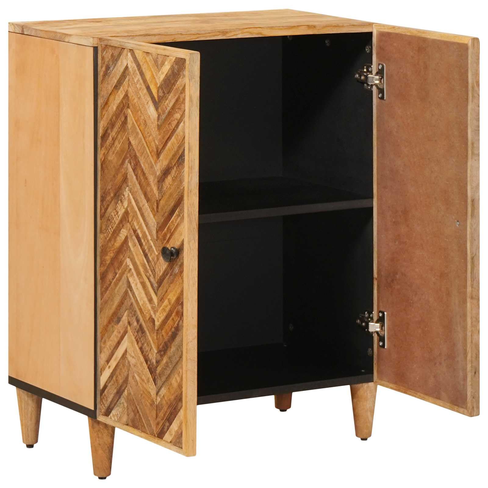 Armario de almacenamiento marrón 60 x 33,5 x 75 cm de mango de madera