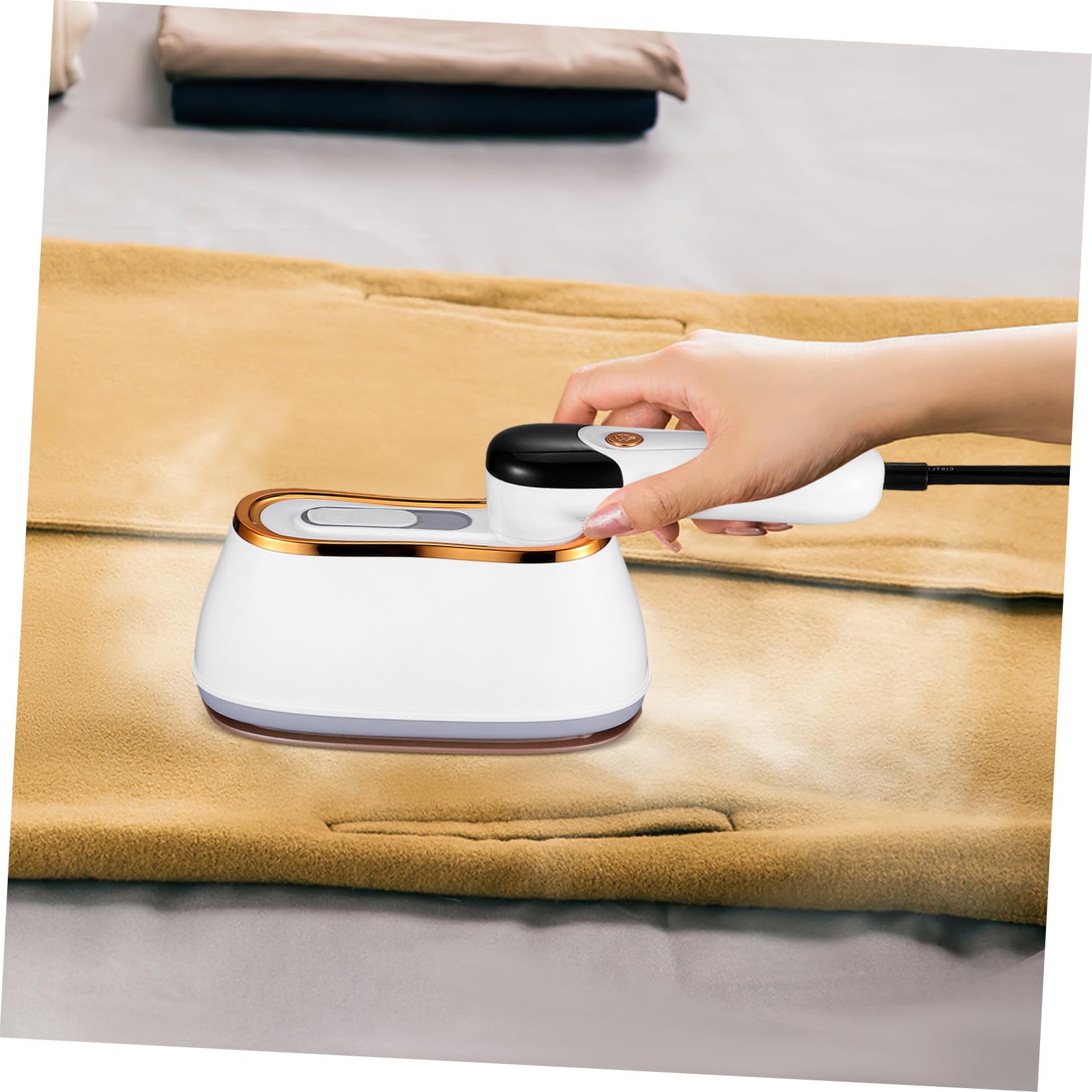 Cabilock Máquina de planchar de mano plegable de ropa Vapor portátil abs White
