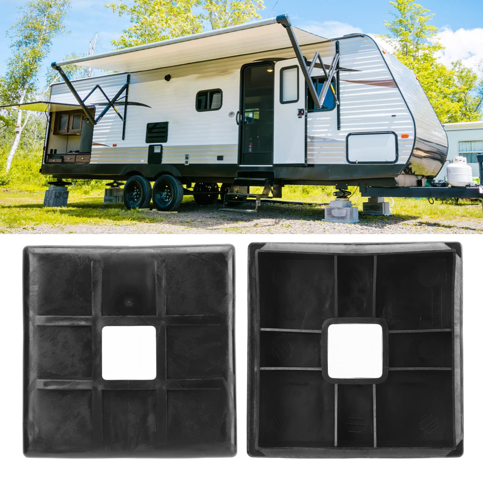 LHERUT Lot de 2 capuchons d'extrémité de pare-chocs de 10,2 cm pour camping- car, remorque, tuyau d'égout pour camping-car, accessoires de rangement