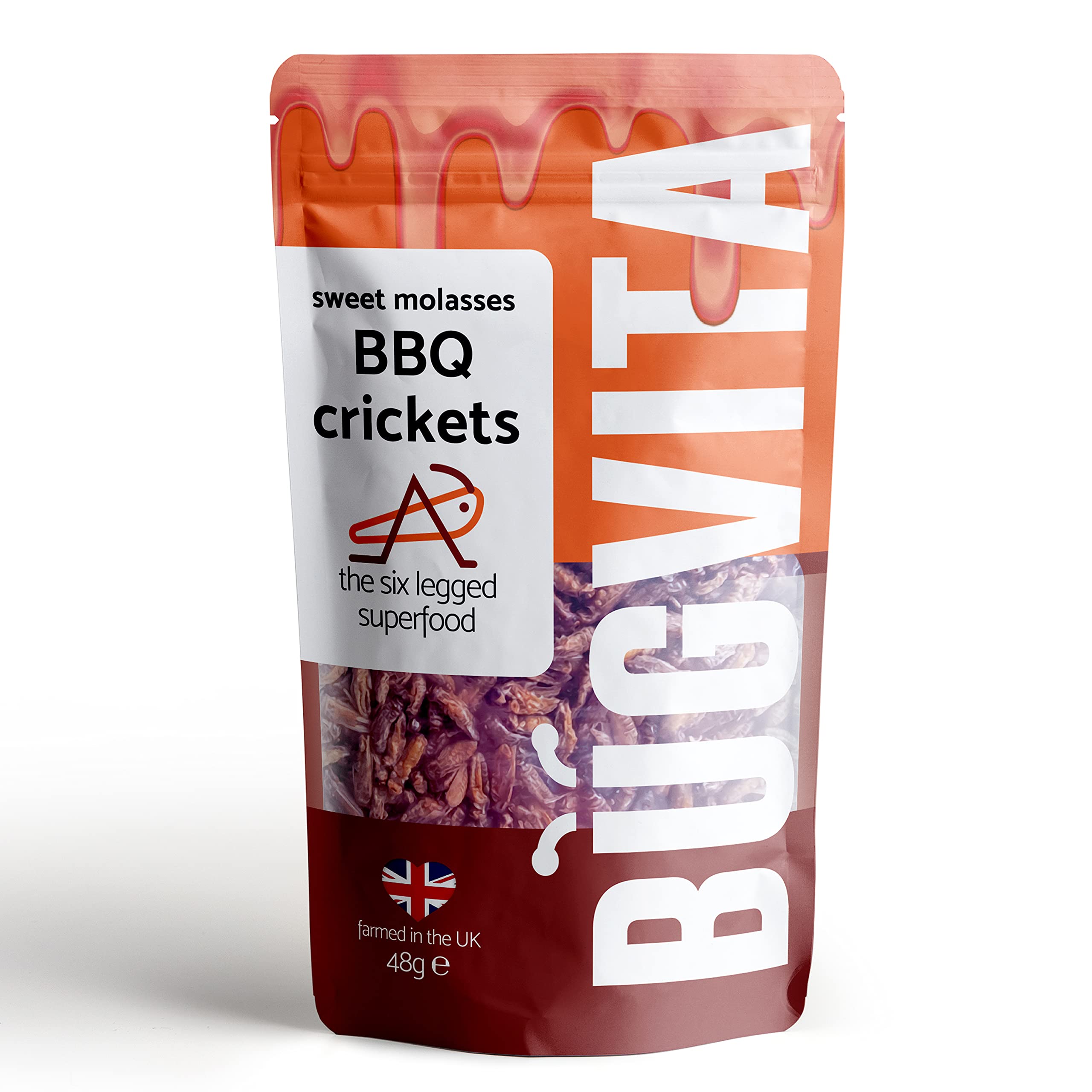Buy Blackstrap Molasses BBQ Crickets 48g Farmed in The UK Six