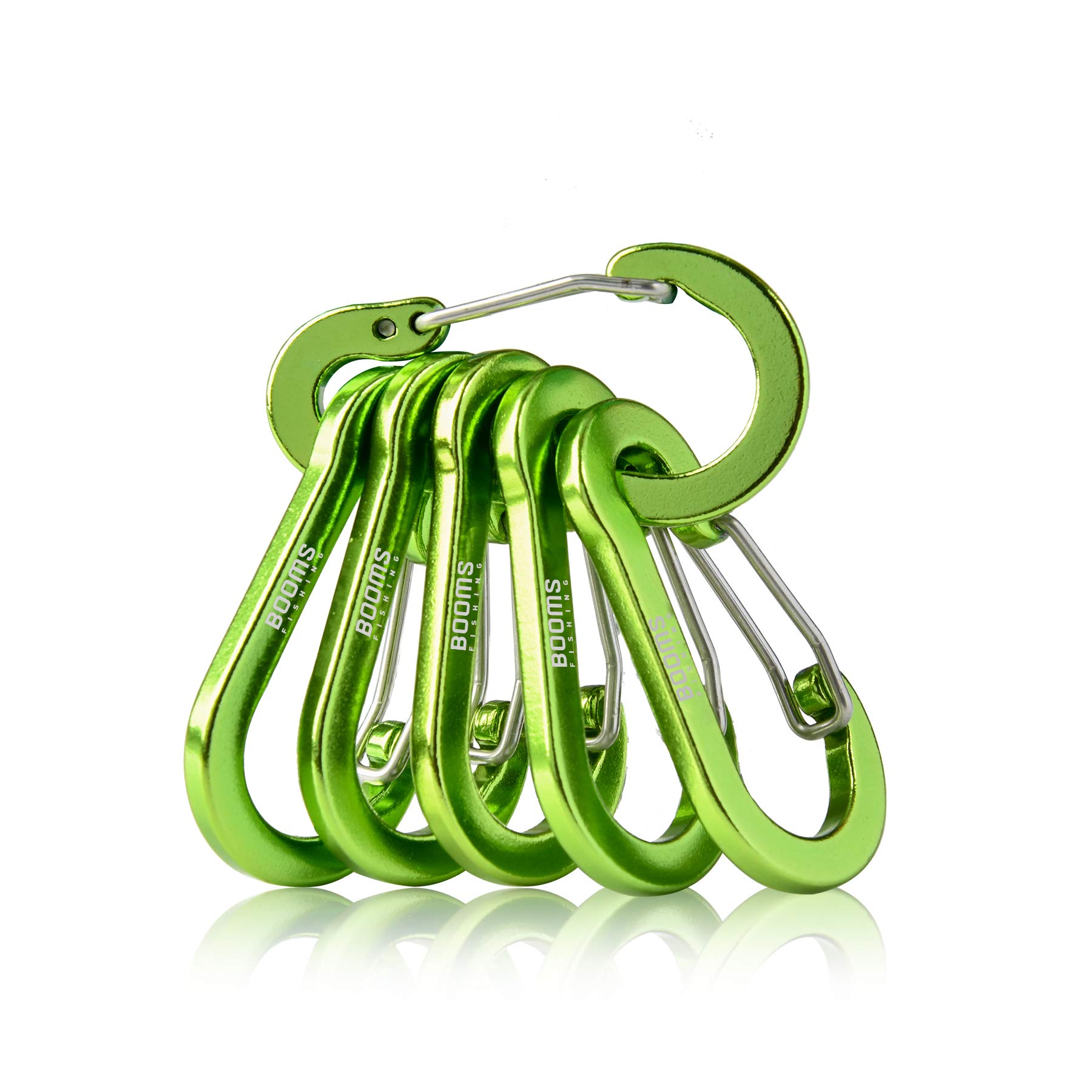 Booms Fishing CC1 Multi-Use Carabiner Clip, 6 Pack Small Caribeener Clips, Mini Keychain Caribeaner Clip 2 inch, Aluminum D Ring Carabiners,