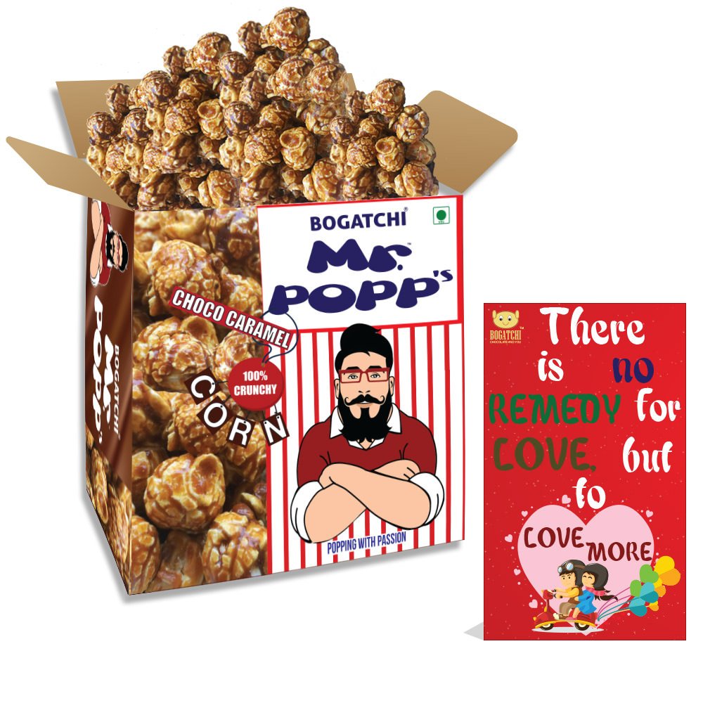 BOGATCHI Mr.POPP's Dark Chocolate Popcorn, 100% Crunchy Mushroom Popped Kernels, Handcrafted Gourmet Popcorn, Perfect Anniversary Gift, 250g + Free Happy Anniversary Greeting Card-picture-27