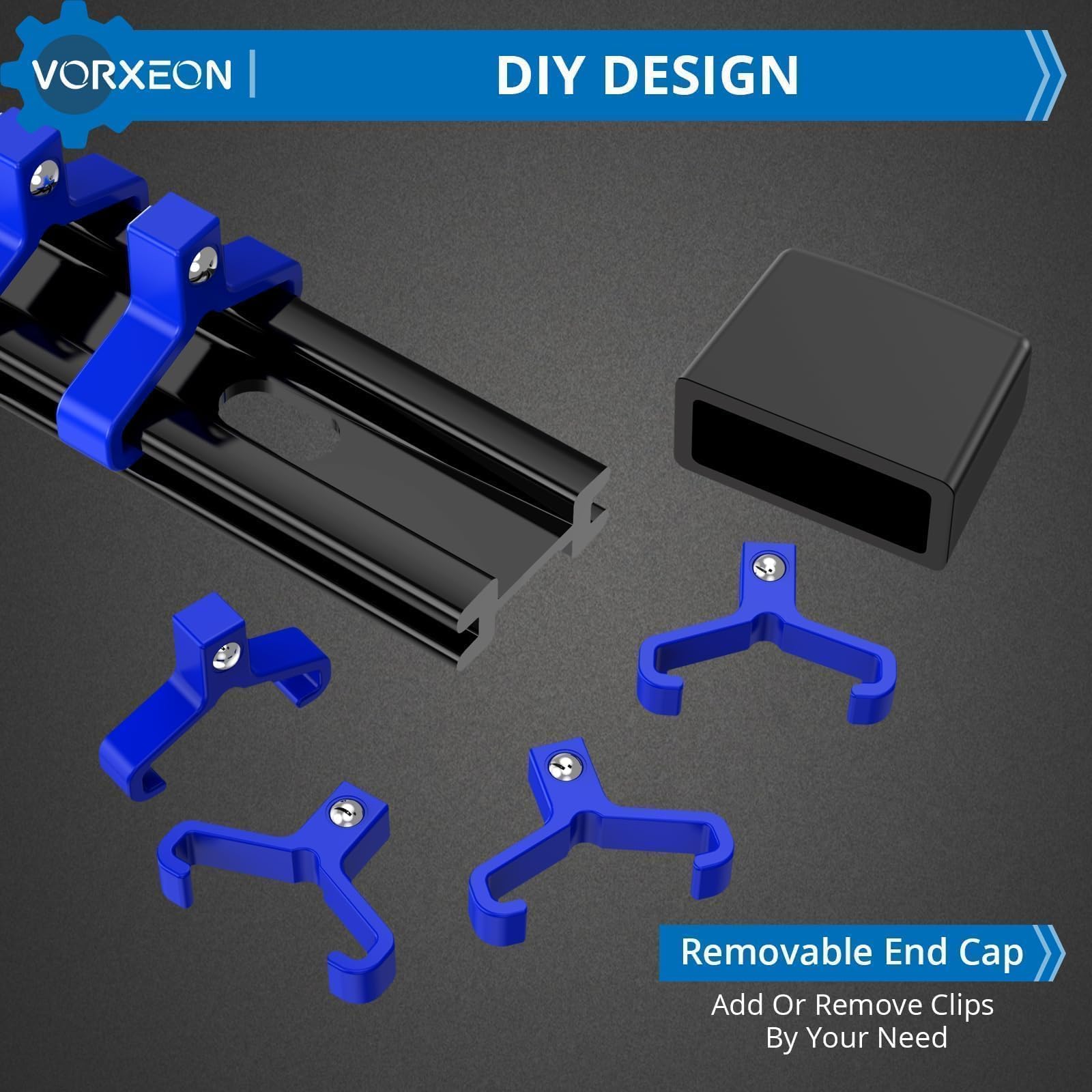 VORXEON 9PCS ABS Socket Organizer Holder Storage Rail 1/4 Inch x 48 Clips and 3/8 Inch x 45 Clips and 1/2 Inch x 36 Clips for Tool Box Drawer - Image 4