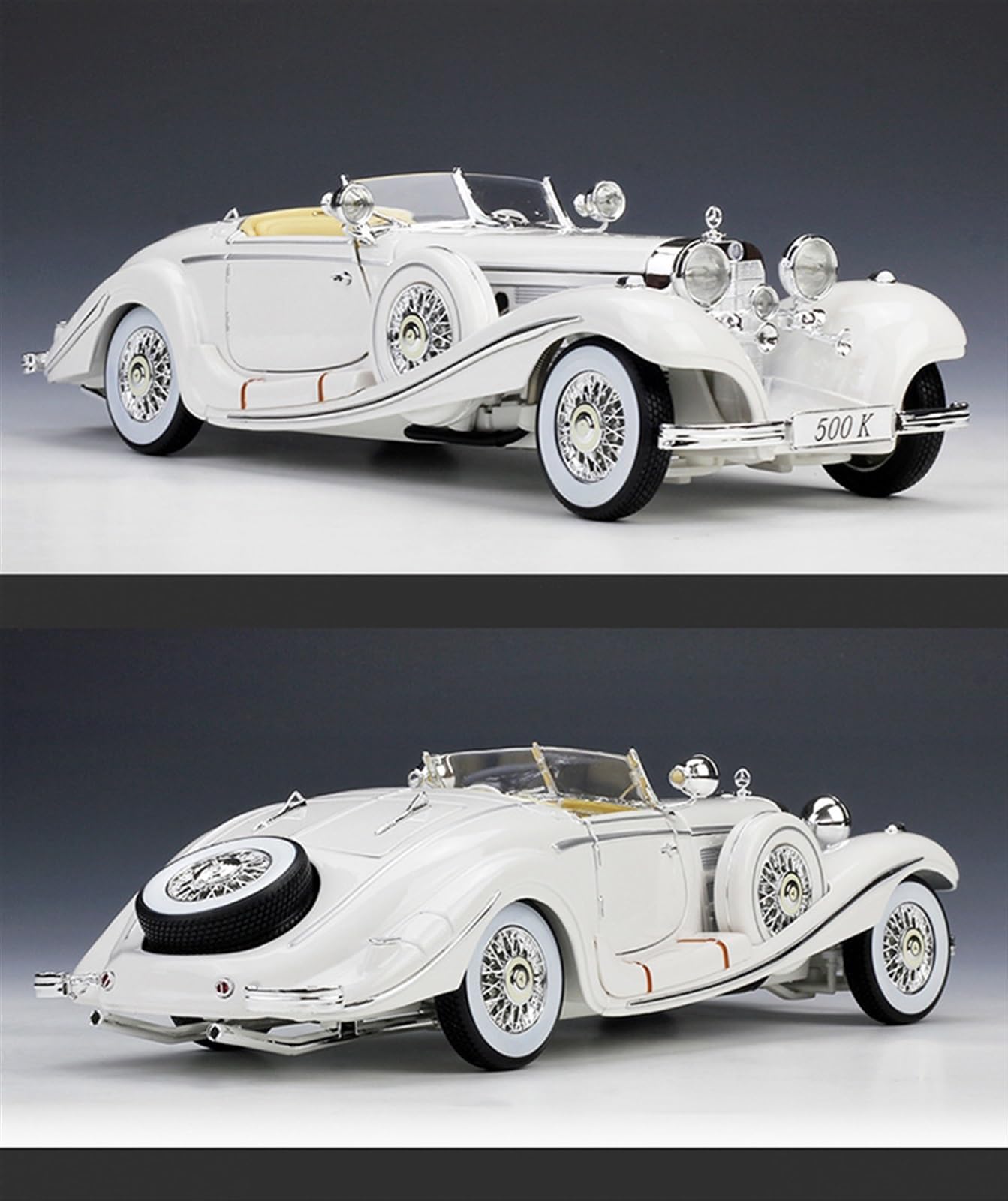 Amazon.co.jp: 塗装済み完成モデルプラモデル 1:18 ベンツ 500K 1936