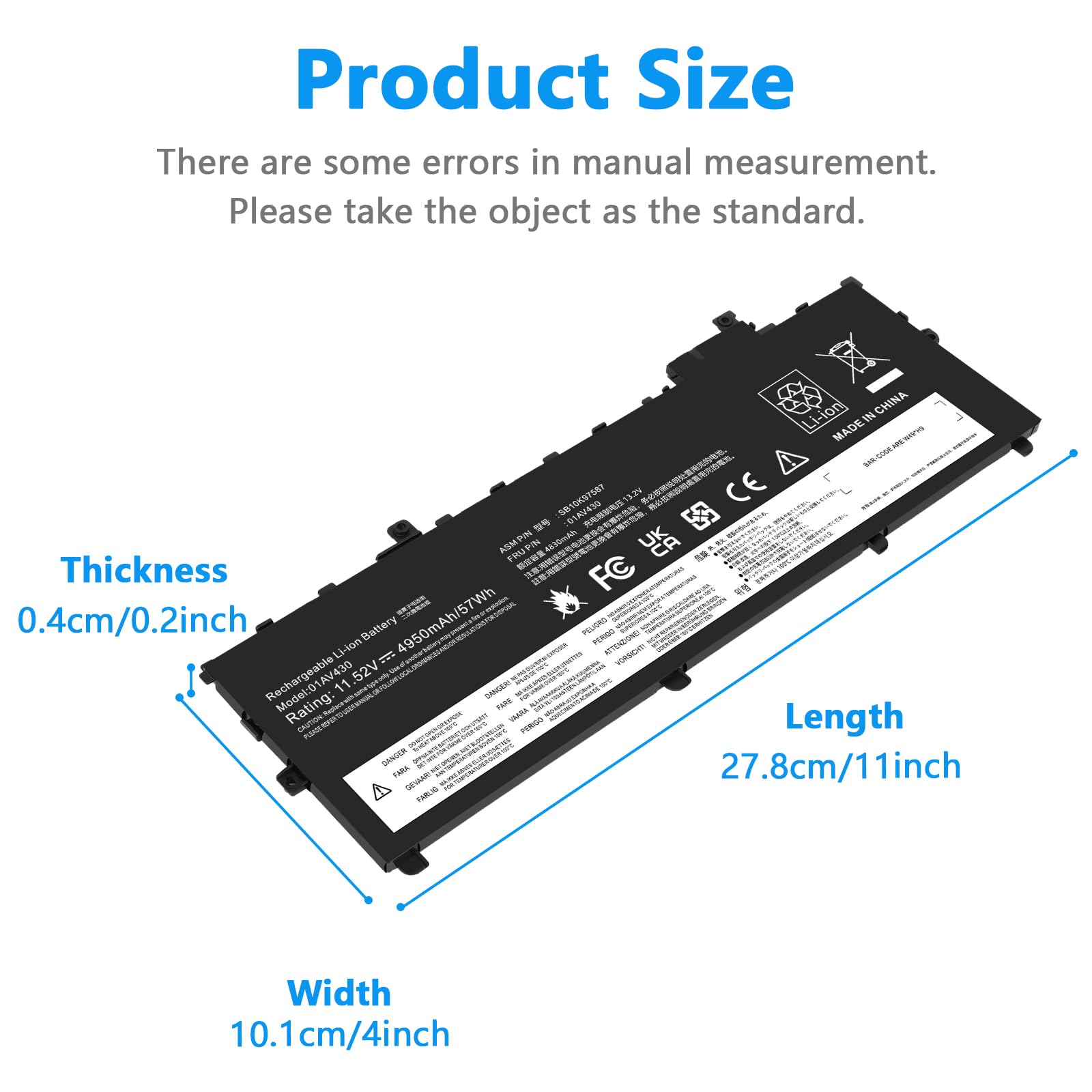 Amazon.com: Fancy Buying 01AV430 SB10K97587 Battery Replacement