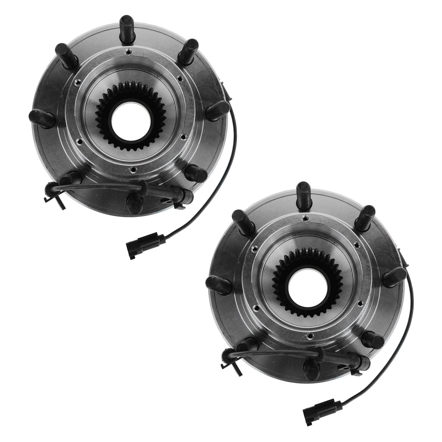 TRQ Front Wheel Hub Bearings Assembly Set Compatible with 2011-2016 Ford F-350 Super Duty