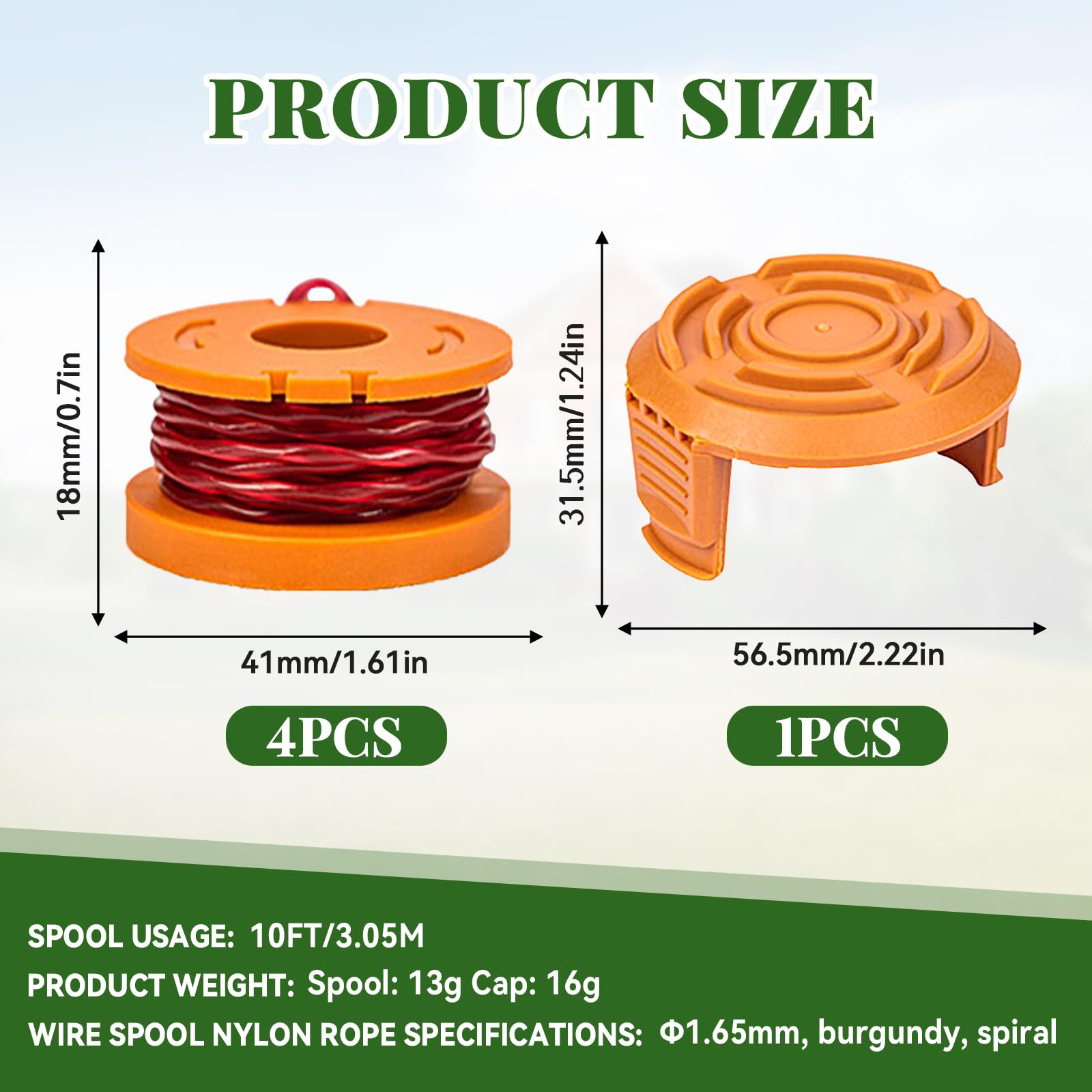 Eventronic 16 Pack Bobine Fil Coupe Bordure 3 M - WA0004.1/WA0010 Coupe