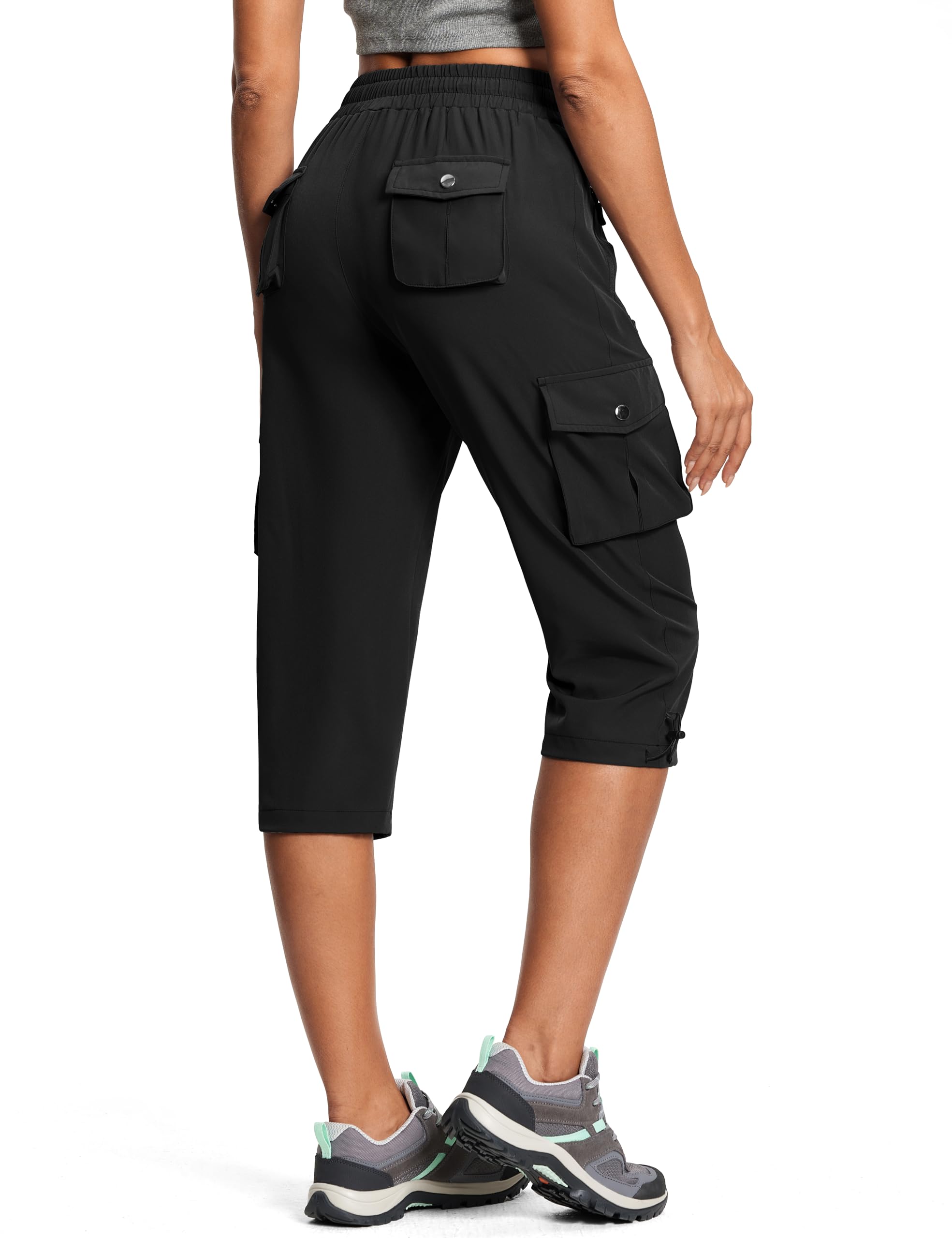 ISEEGZ Capri Pants for Women Breathable UPF 50+ Womens Cargo Capris for Summer with 8 Pockets for Hiking Travel Casual