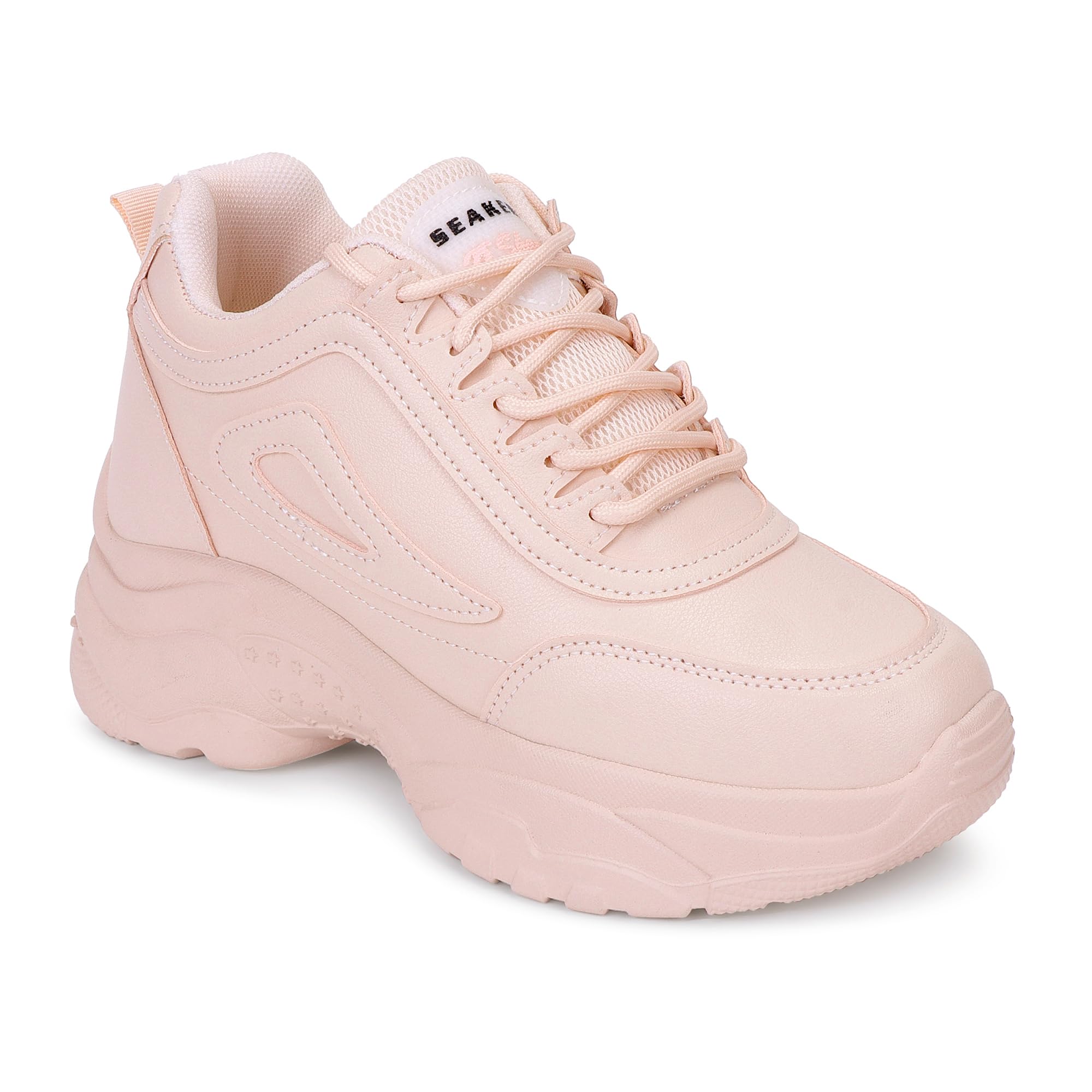 irsoe Latest Ladies High Heel Sports Lace Running Shoes, Super Soft and Comfortable Sneakers-picture-44