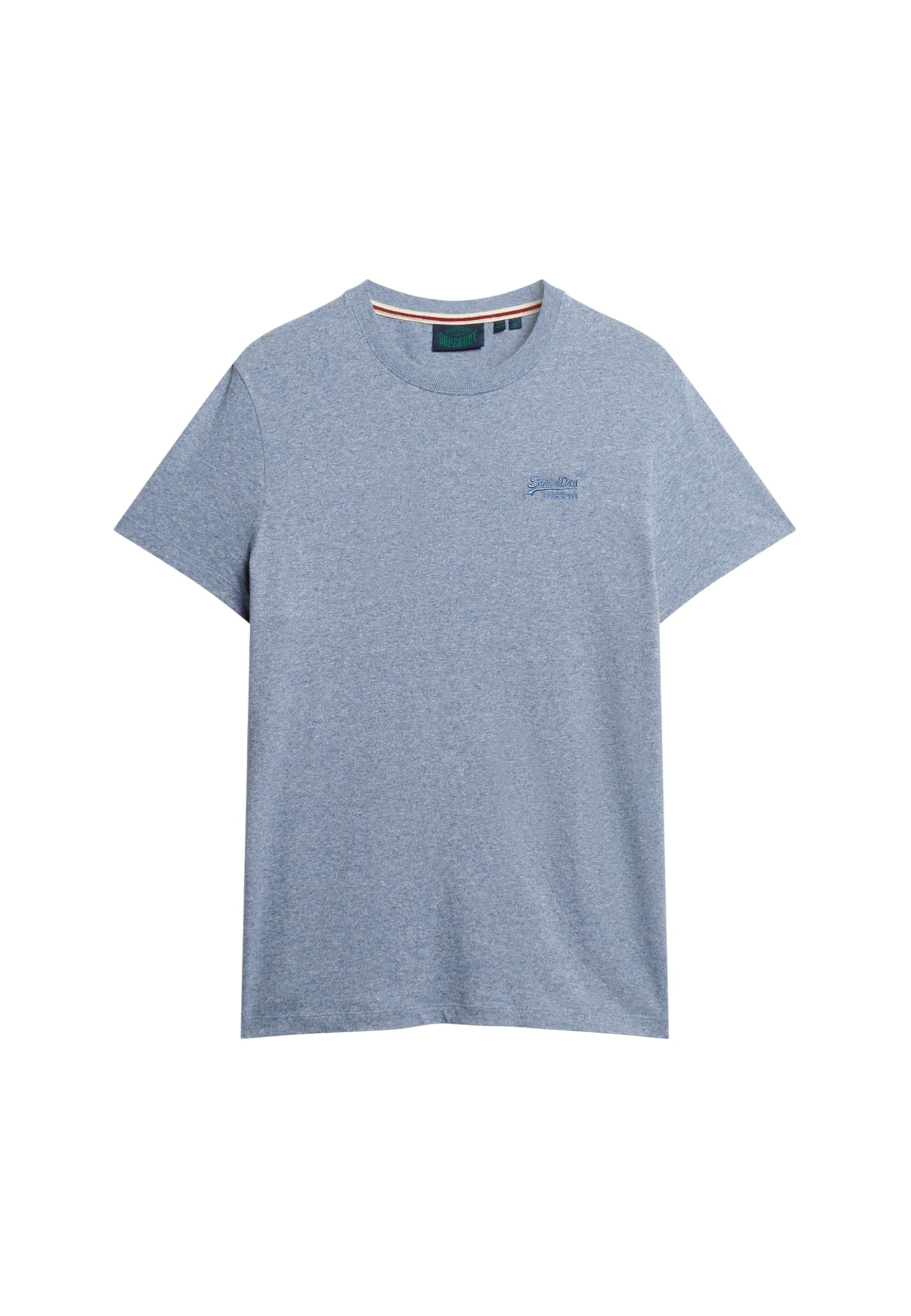 SuperdryMen's Essential Logo EMB T-Shirt, Bay Blue Marl
