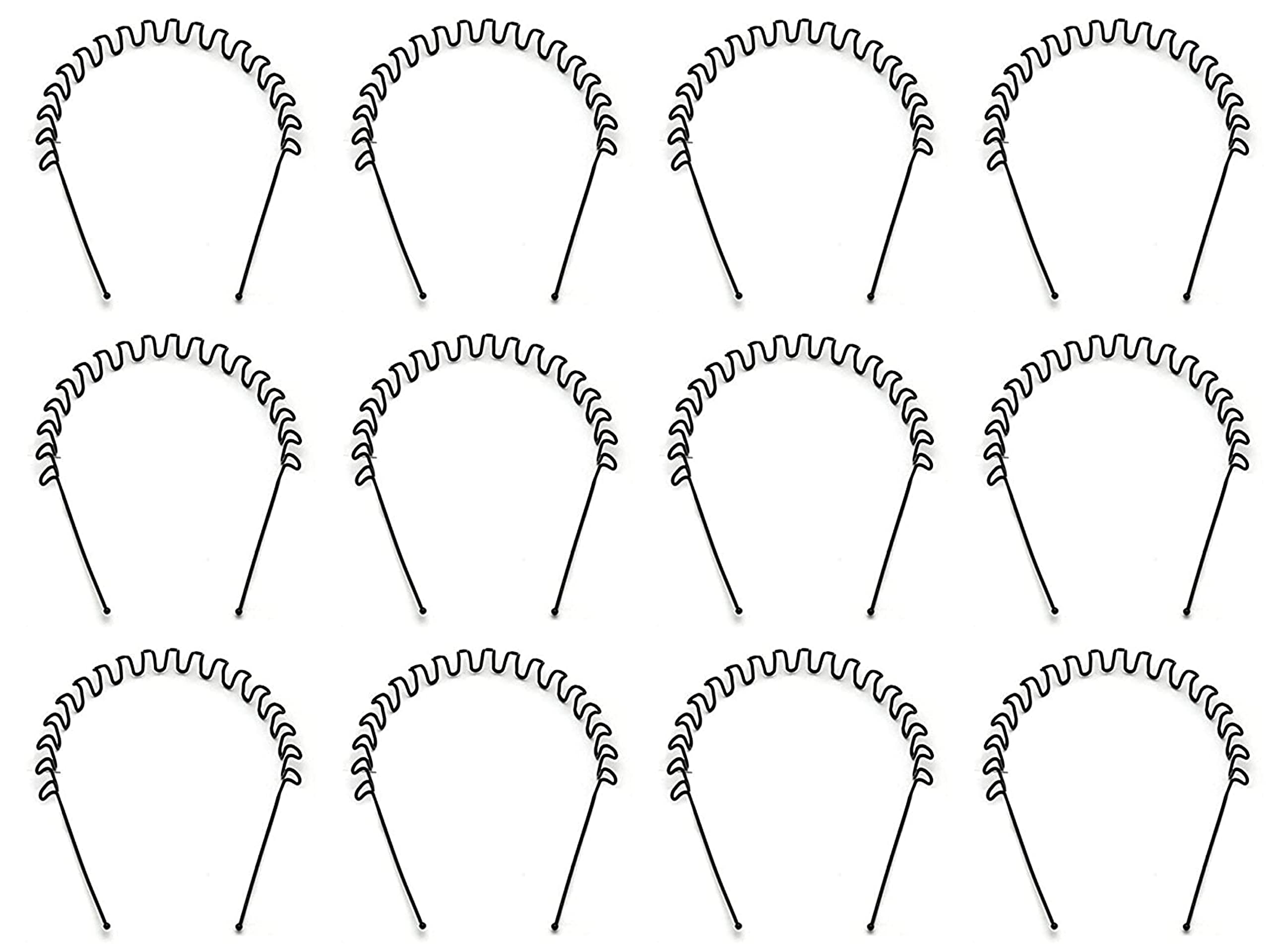 GIRLYZ ATTIRE Zig Zag Zigzag Wavy Elastic Non-Slip Unisex Metal Hairband Headband (Pack of 18) (B099RWPB71) Amazon Price History, Amazon Price Tracker
