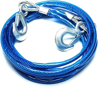 TRADY Emergency Tow Pull Rope Strap for Car (10 mm x 4 m, 5000 kg s)