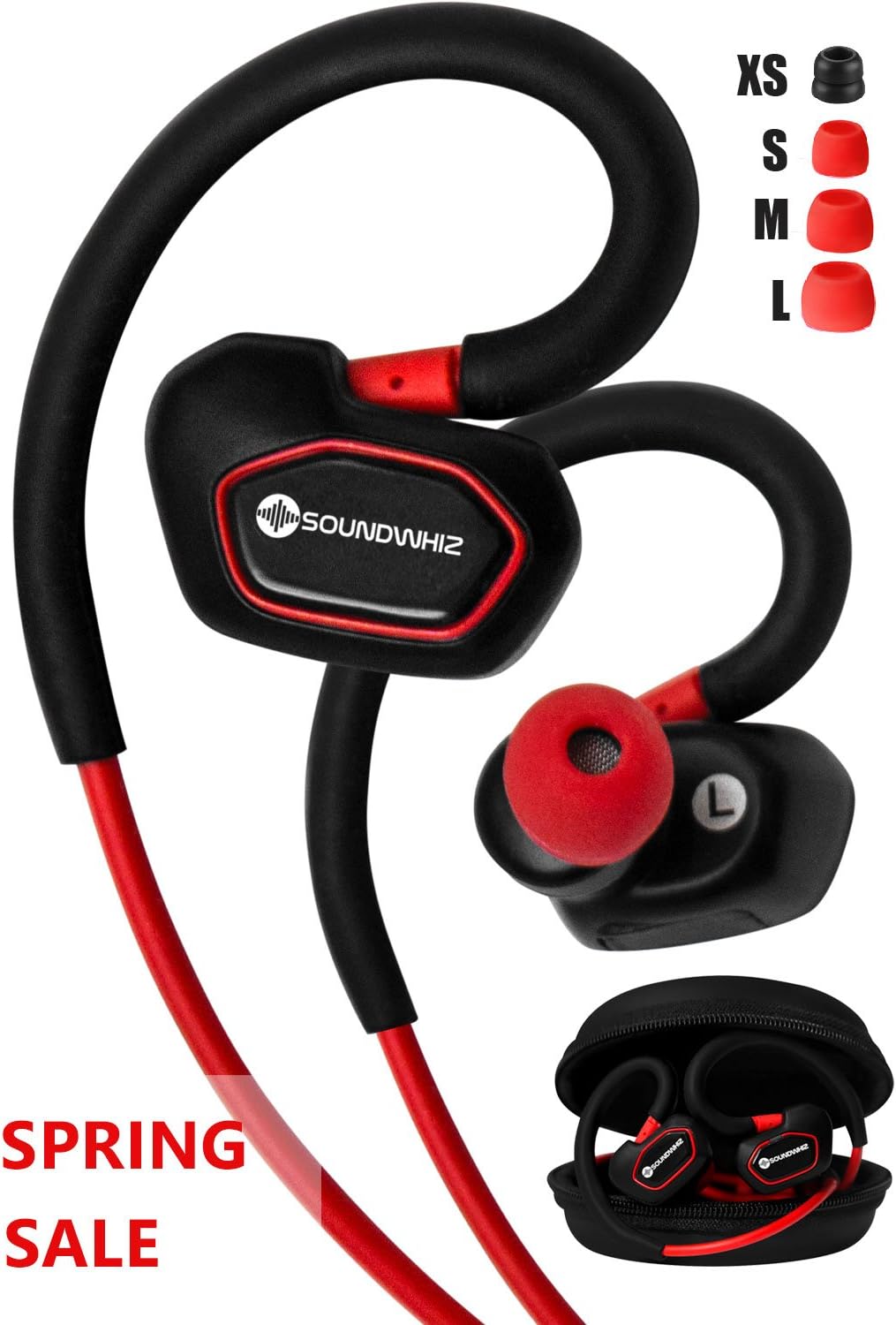 Bluetooth Earbuds. SoundWhiz Spark Best Wireless Earbuds. Stable Fit For Running, Cycling, Gym, Yoga, Fitness. Wireless Headset with Mic.