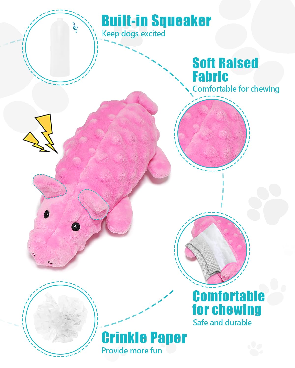 TONGKTAI Hundespielzeug Papagei - Quietschend & Knisternd - Unverwüstliches Plüschspielzeug Für Hunde