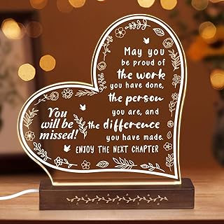 Going Away Gift for Coworker Leaving Gifts for Women Farewell Gifts for Boss Leaving Job, Dimmable Night Light, Happy Retirement Gifts for Friends Men Goodbye Gifts