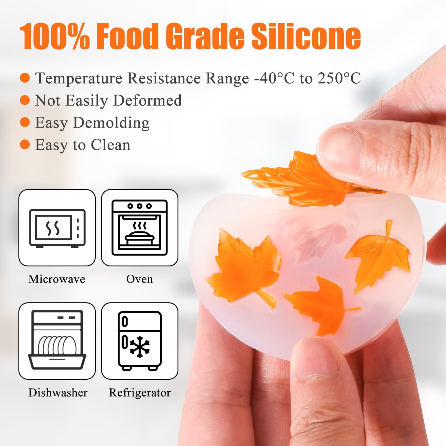 7 Pcs Pumpkin Candle Molds, Halloween Silicone Mold for DIY Craft Making Decoration Supplies, Thanksgiving Maple Molds and Ghost Mold for Candle, Chocolate, Candy, Clay, Soap, Butter Crafting Projects