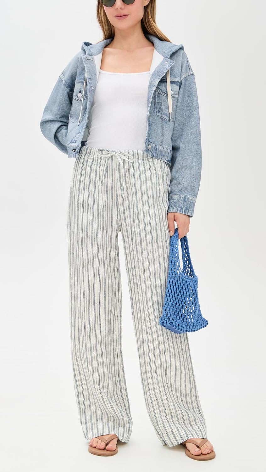 Faherty Women's Santa Cruz Linen Wide Leg Pants - Image 5