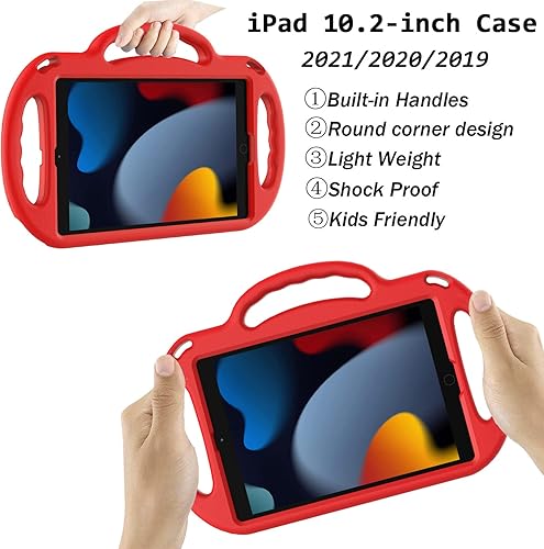 Miniatura 3 de LTROP Funda Linda para Niños para iPad de 987 Generación (10.2 Pulgadas, 202120202019), Funda Protectora para iPad 10.2" con Correa para el Hombro,