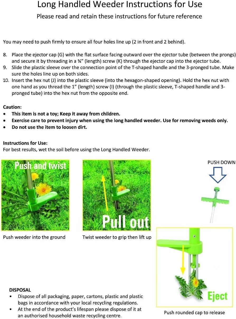 HEART JOURNEY Weed Puller Tool Stand Up, Standing Plant Root Remover, Weed Removal Tool, Stand Weeder with Long Handle, Weed Puller Standing, Standing Root Remover, Weeder Tool,Manual Weeder