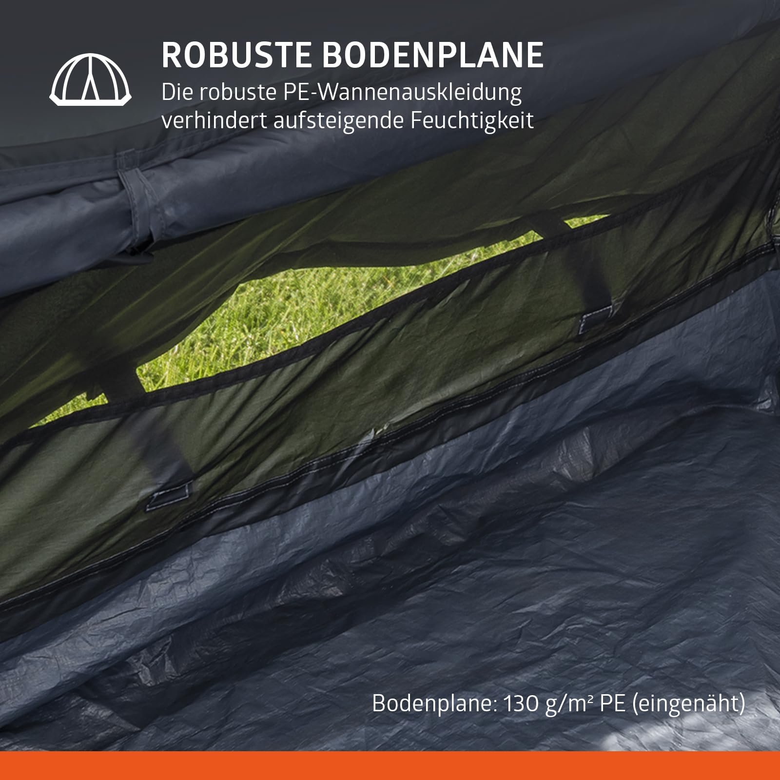 Campout Aufblasbares Tunnelzelt - Familienzelt - Luftzelt - Wasserdicht mit 5000 mm - Inklusive Pumpe, Bodenplane und vordach