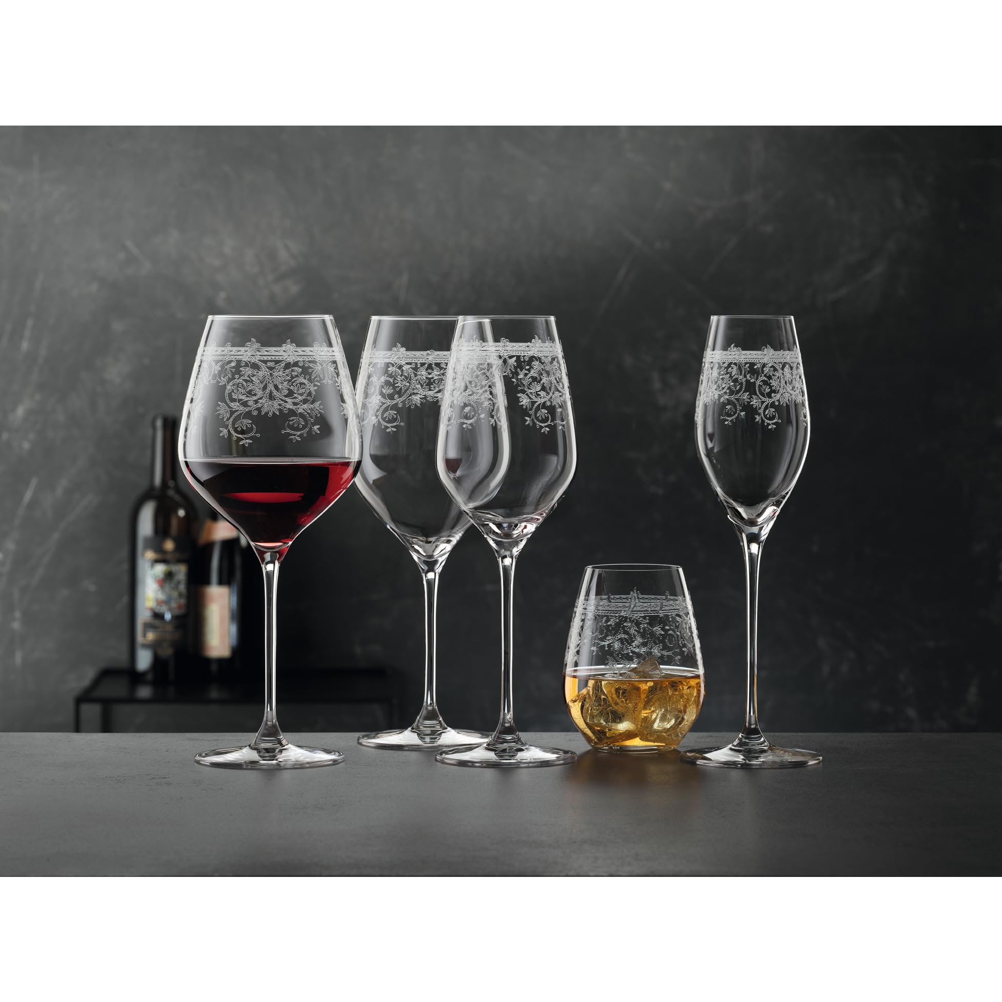 Spiegelau Lot de 2 verres à vin blanc, verres à vin, en cristal, 500 ml, arabesque, 4192262
