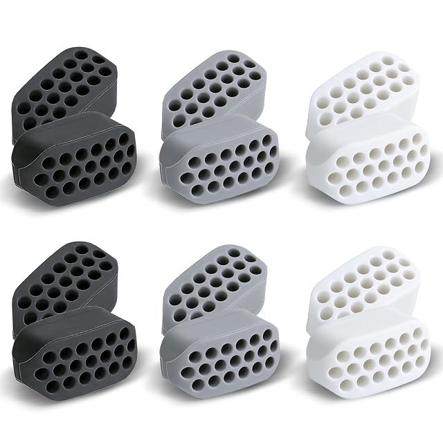 12 PCS Jaw Exerciser for Men Women 3 Resistance Levels BPA Free Silicone Jaw Trainer Helps Define Jawline
