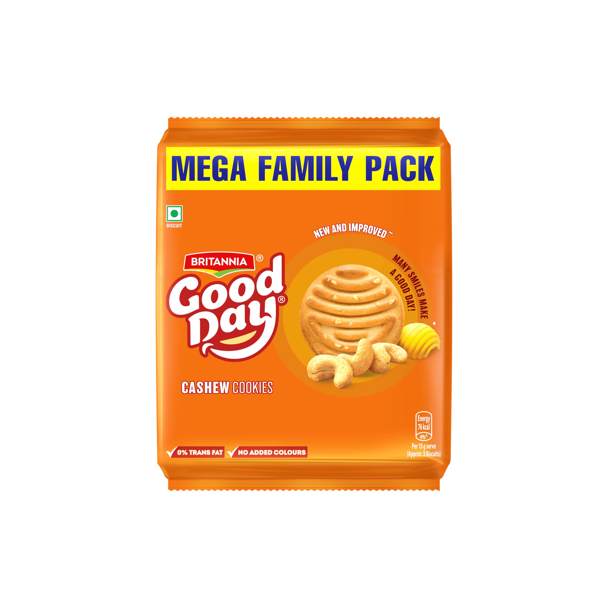 Britannia Cashew Cookies, 905 g , 10N*82.7= 827 g (Weight May Varie)