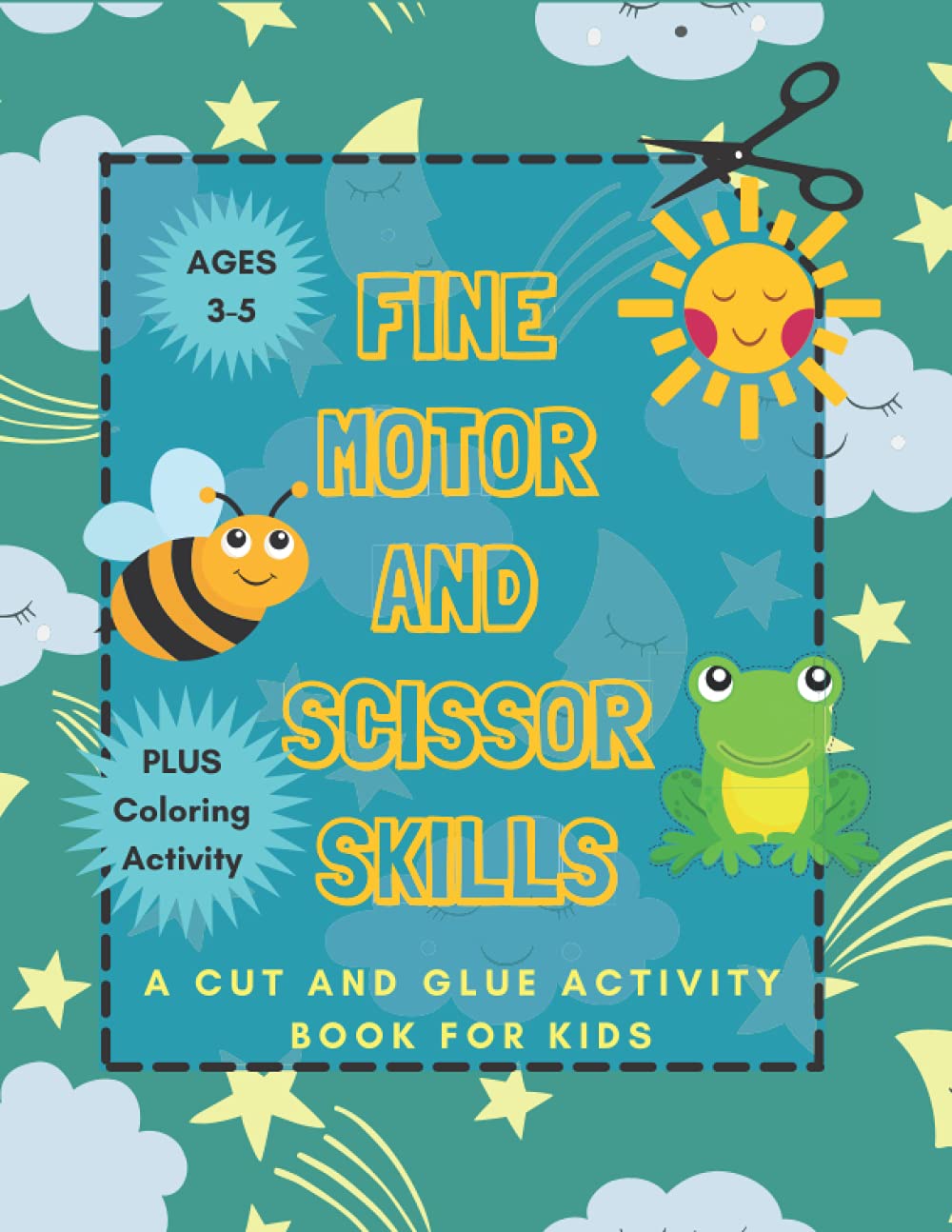 Fine Motor And Scissor Skills: A Cut And Glue Activity Workbook For Kids Aged 3-5 (Rainbow House Press)