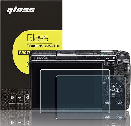 Para Ricoh GRIII y GRIIIxPaquete de 2 protectores de pantalla de vidrio para cámaras Ricoh GRIIIx GRIII GR3x GR3, vidrio templado ultrafino de 0.012 disponible en Yaxa Peru