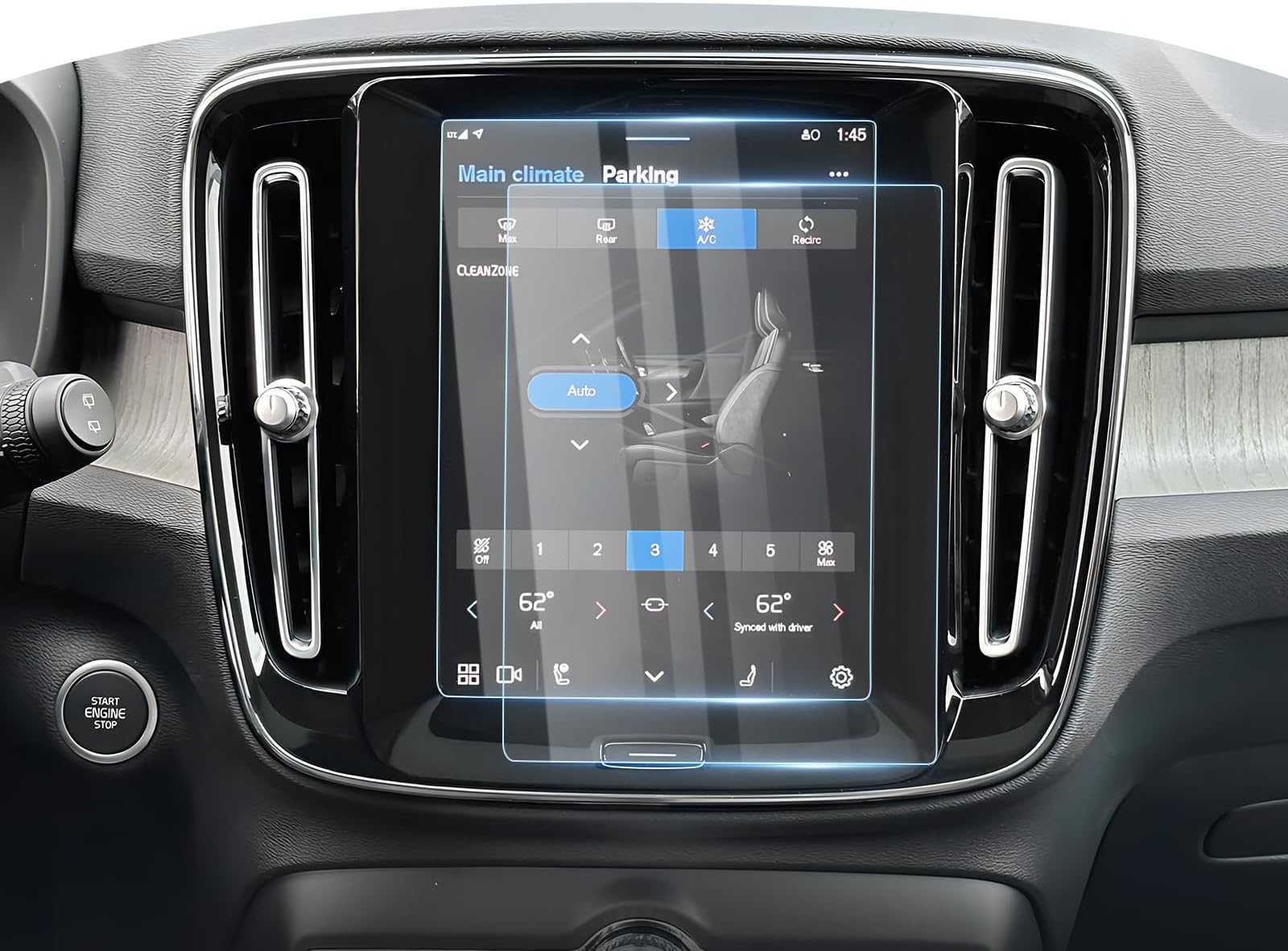 Karltys [Upgrade] 2 Pack 2017-2024 2025 Volvo 8.7-Inch Screen Protector [No Glare & Fingerprint] for Models XC40 XC60 XC90 S60 S90 V60 V90 Touchscreen Tempered Glass Protector Ultra Accessories