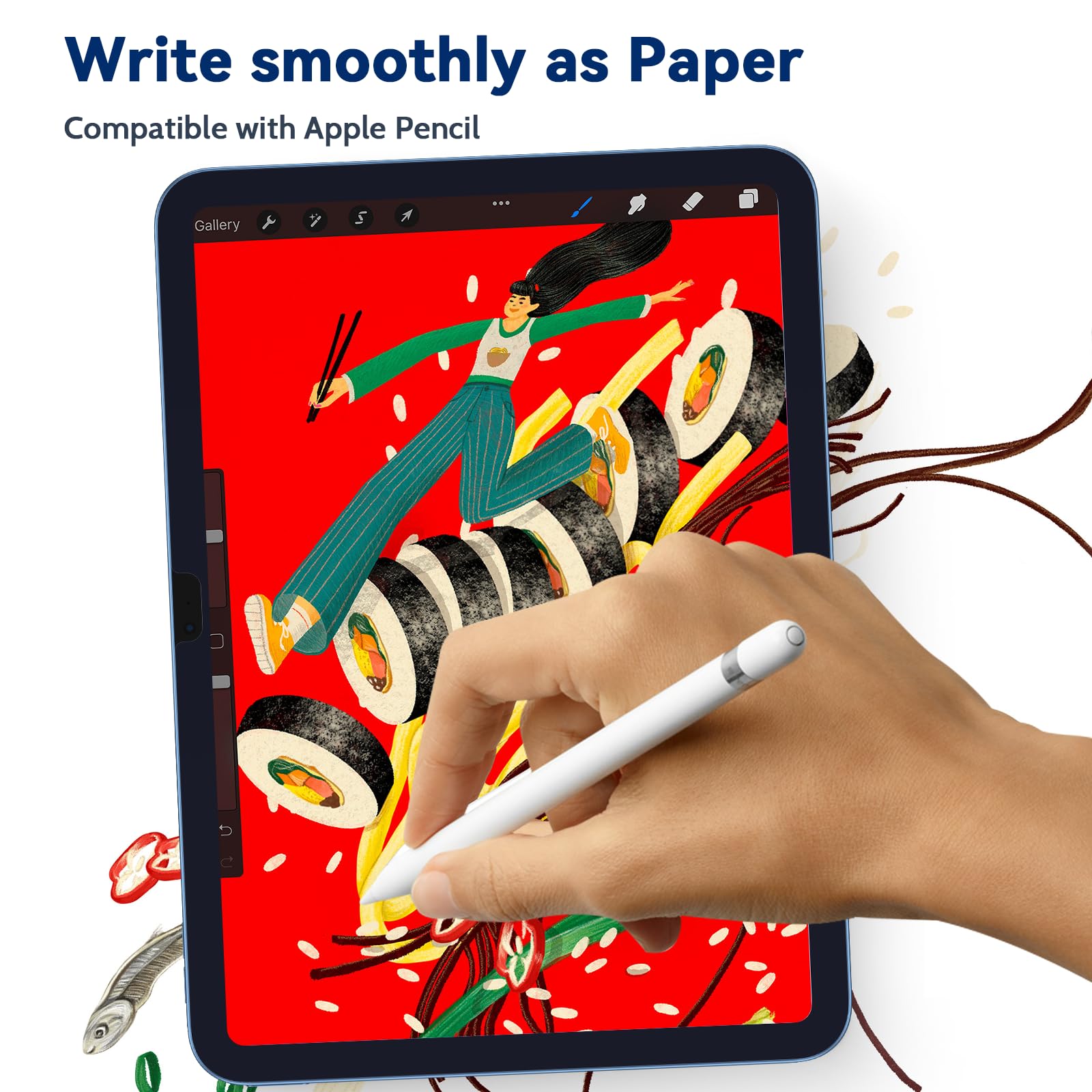 IPROKKO Paquete de 2 protectores de pantalla antiluz azul compatibles con iPad de 10ª generación 2022 (10.9 pulgadas), filtro de luz azul mate antirreflejos y sin burbujas