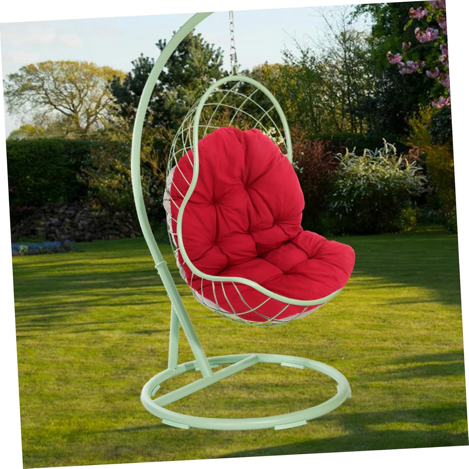 Washable Hanging Chair Cushion Thick Replacement Pad for Outdoor Swing Chairs Versatile Nest Back Pillow Multiple Colors for Patio Use