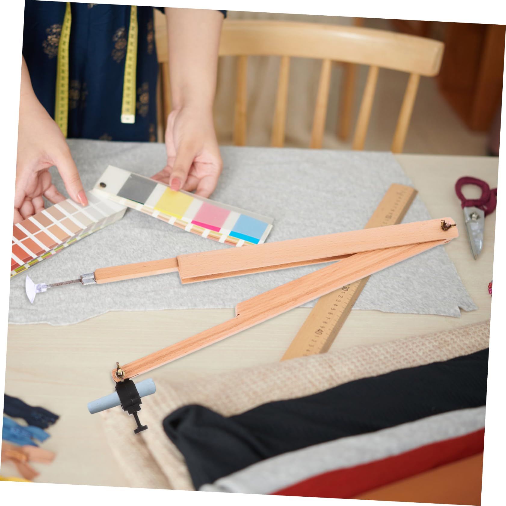 HOMSFOU 3pièces Compas Bois Ajustable Pour Dessin Géométrique Outil Enseignement Pour Enseignants Circonférence Jusqu à Matériau Hêtre Robuste Pour Classe Démonstrations