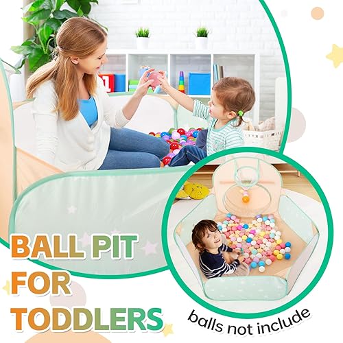 Miniatura 10 de Juguetes para niñas de 1, 2, 3 años, regalo de cumpleaños, tienda de campaña de princesa desplegable con luces de estrella para bebés de 6, 12, 18