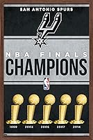 Vista 7 de Trends International NBA San Antonio Spurs - Póster de pared de Champions 23, 34 pulgadas de largo x 22.4 W, versión premium sin marco