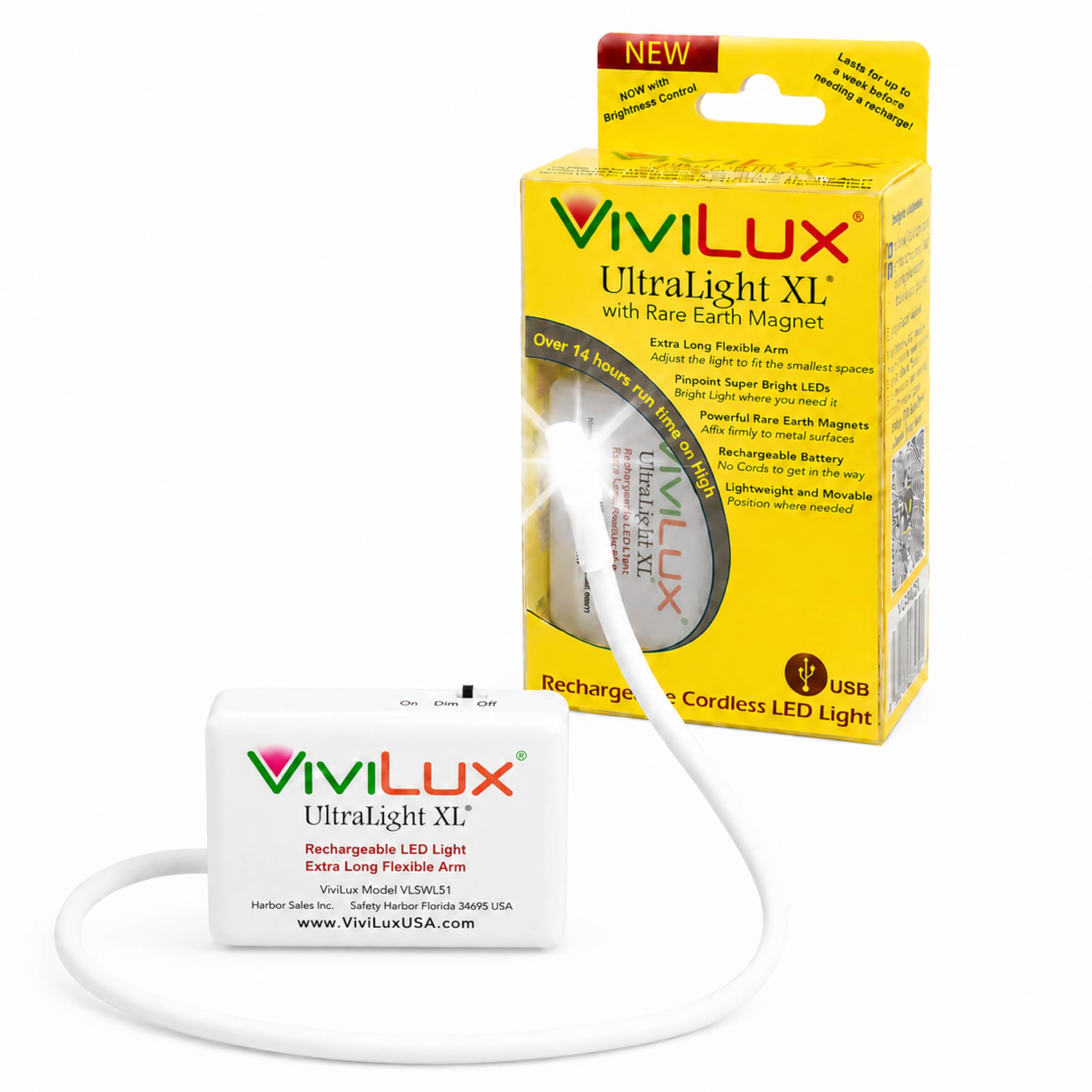 ViviLux Ultralight XL Craft &amp; Sewing Light, Magnetic Mount, 1500 Lumen LED