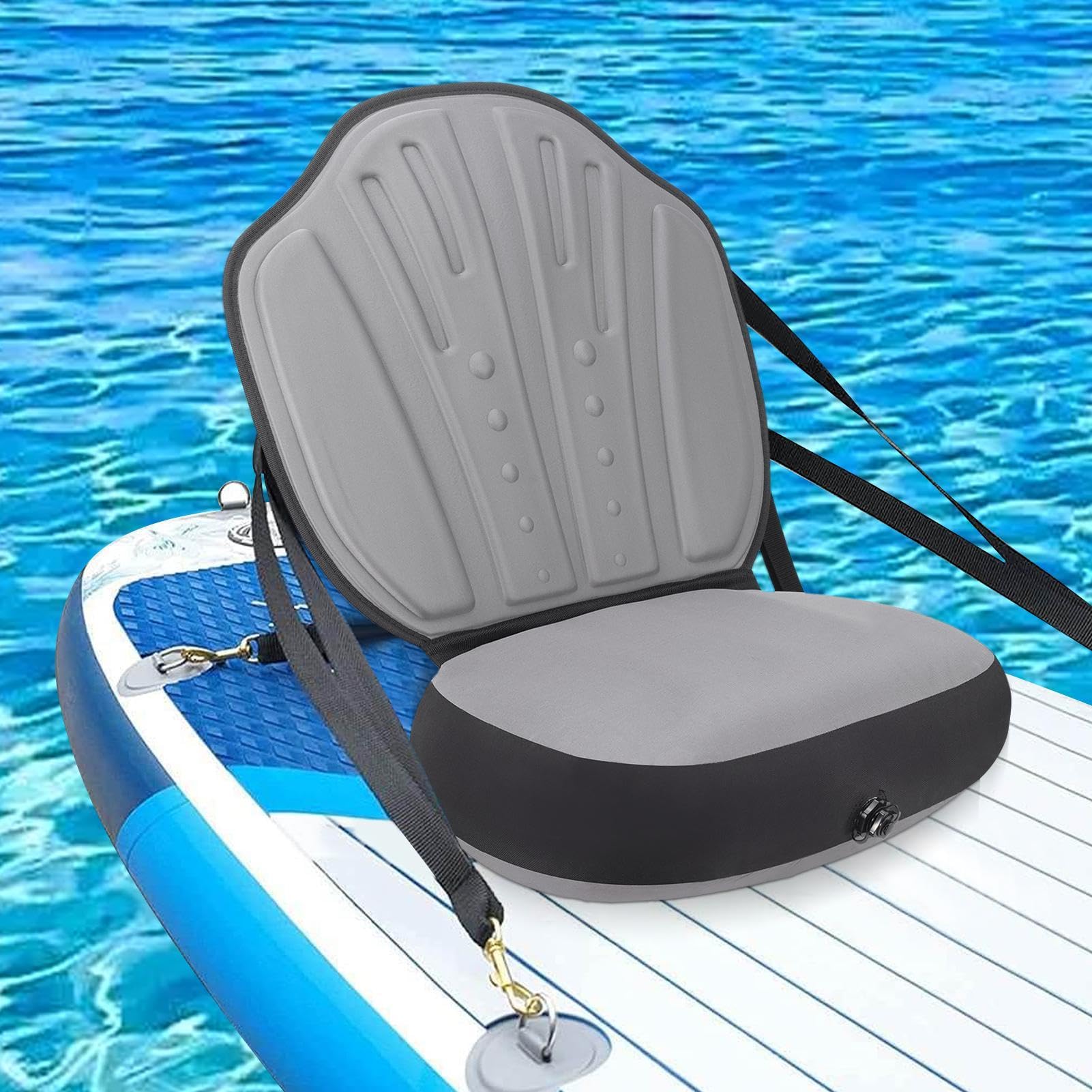 Sièges De Kayak Avec Soutien Dorsal | Siège De Planche à Pagaie Imperméable Pour Canoë Et Bateau, Siège Réglable, Coussin En Tissu Oxford Pour Canoë, Rafting