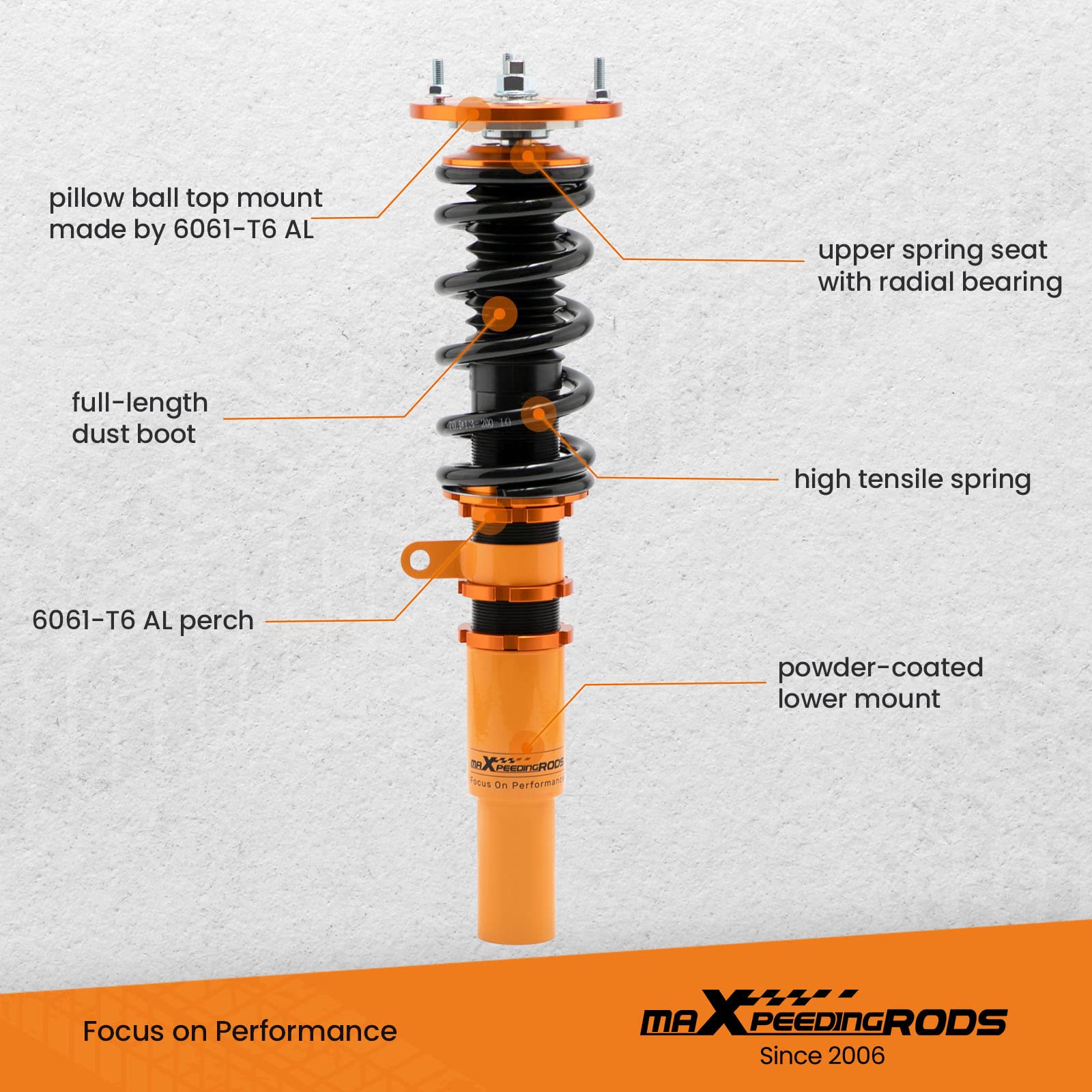 maXpeedingrods Ammortizzatori Sospensioni Coilovers Kit per 3 Series E90 E91 E92 2006 2007 2008 2009 2010 2011