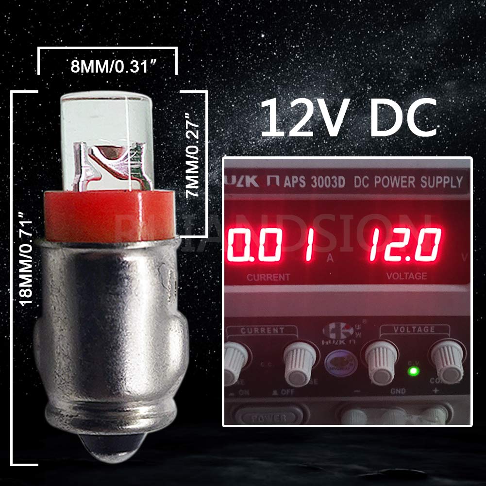Ruiandsion Ba7s auto led lamp Amber geel 3000K dashboard klok dashboard waarschuwingsmeter lichtschakelaar 12V Lampen negatieve aarde GLB281 LLB281 (negatief aan lampzijde) x10 (Geel