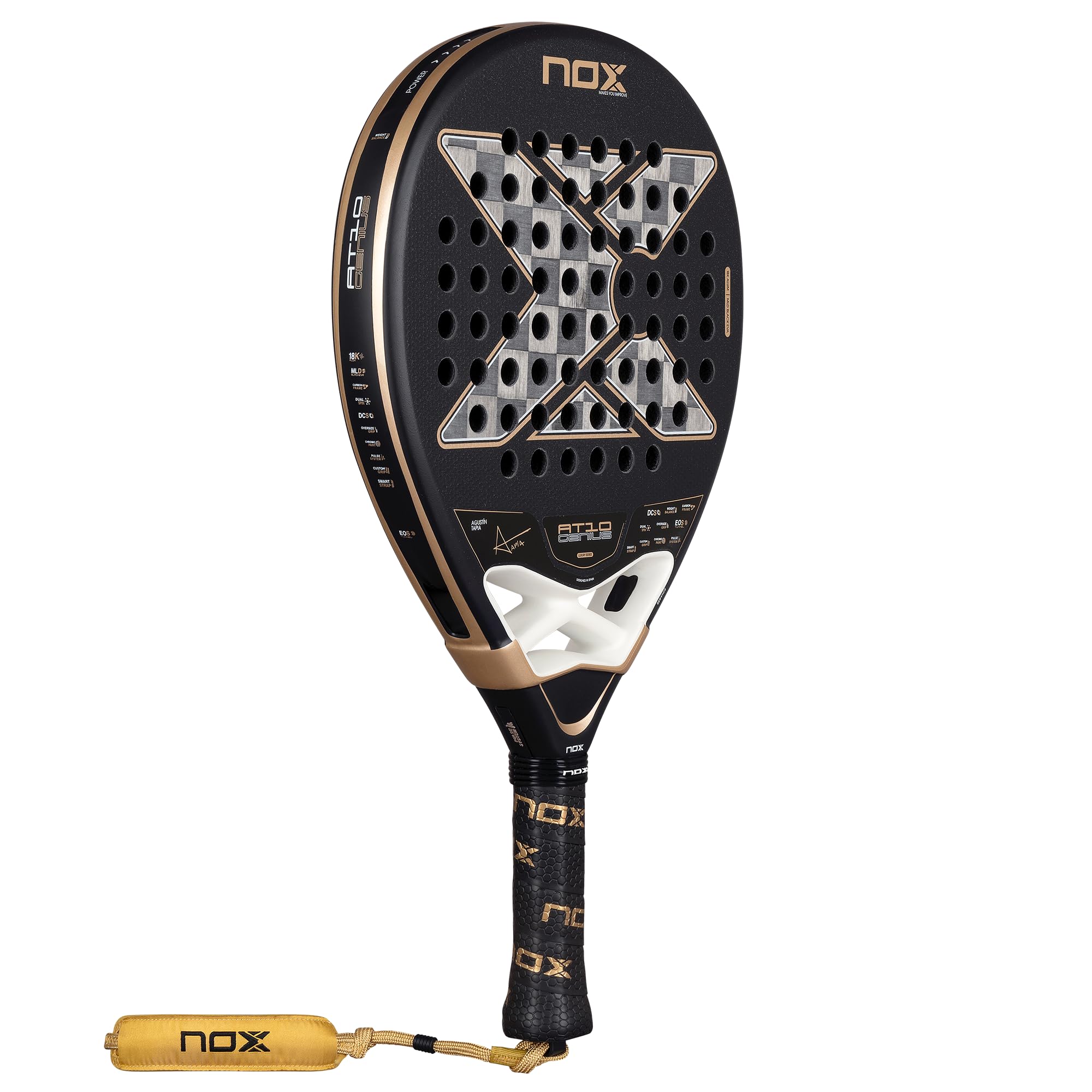 Nox At10 Genius 18k Alum 2026by Agustin Tapia Padel Racket 360-375 gr