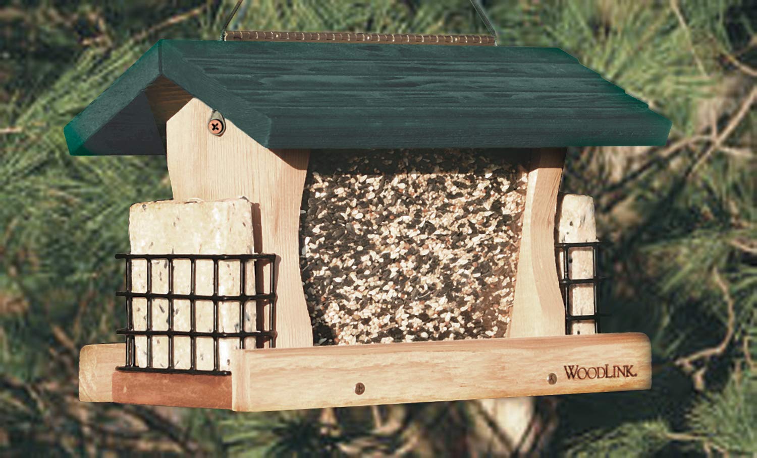 WoodLink GGRF3 grande de jardín de cedro alimentador con Sebo jaulas